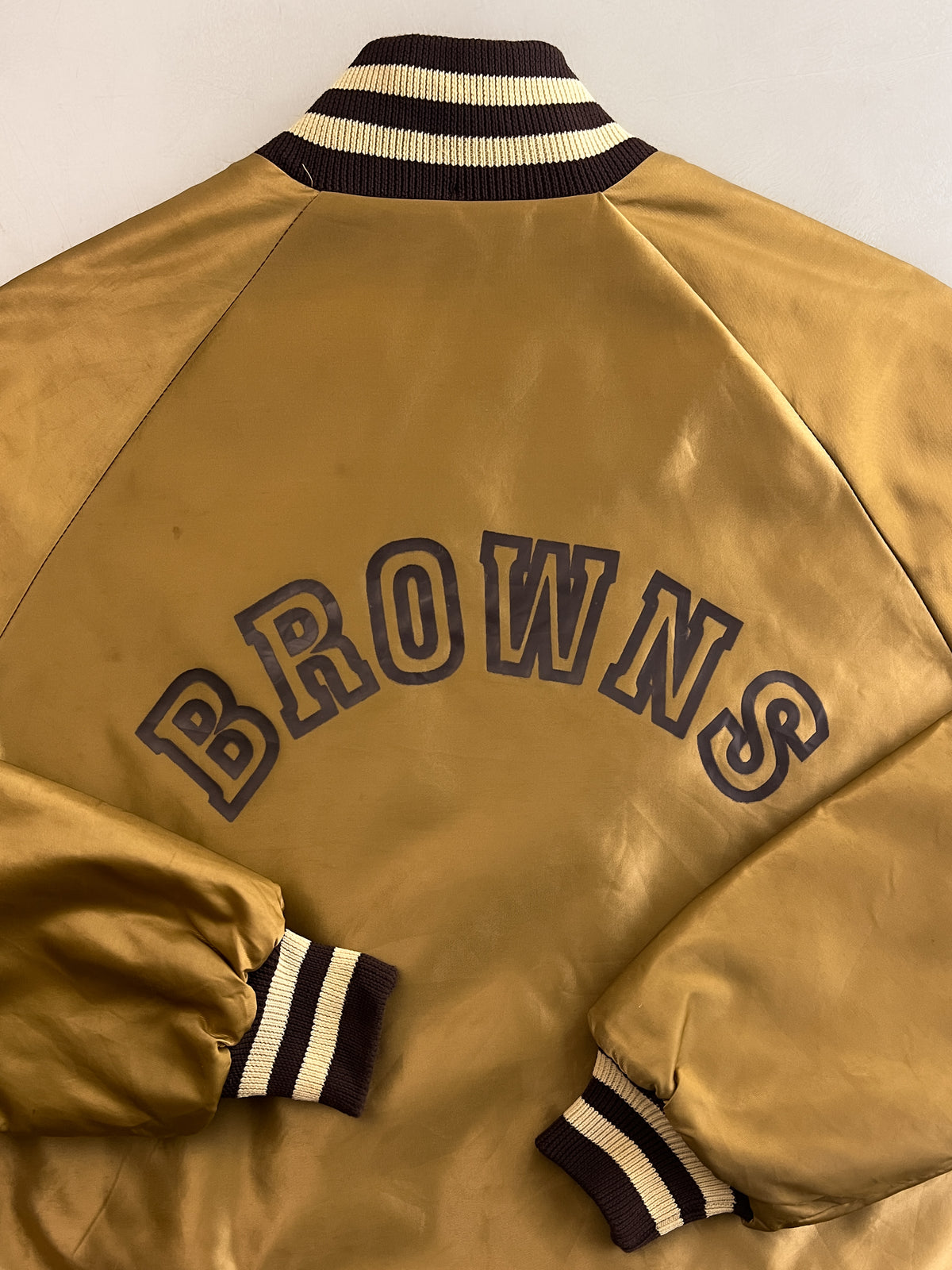 1990's Browns Satin Bomber Jacket [M/L]