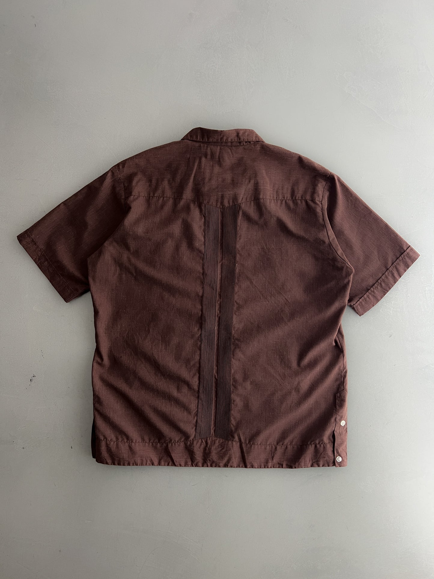 Embroidered Guayabera Shirt [L]
