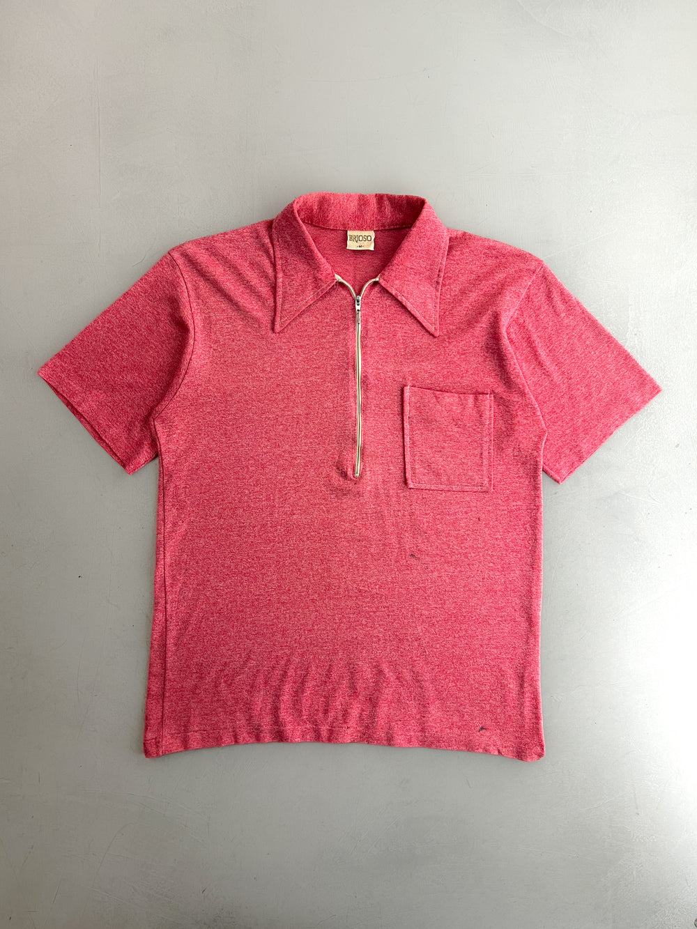 1970's Cotton Zip Polo [M]