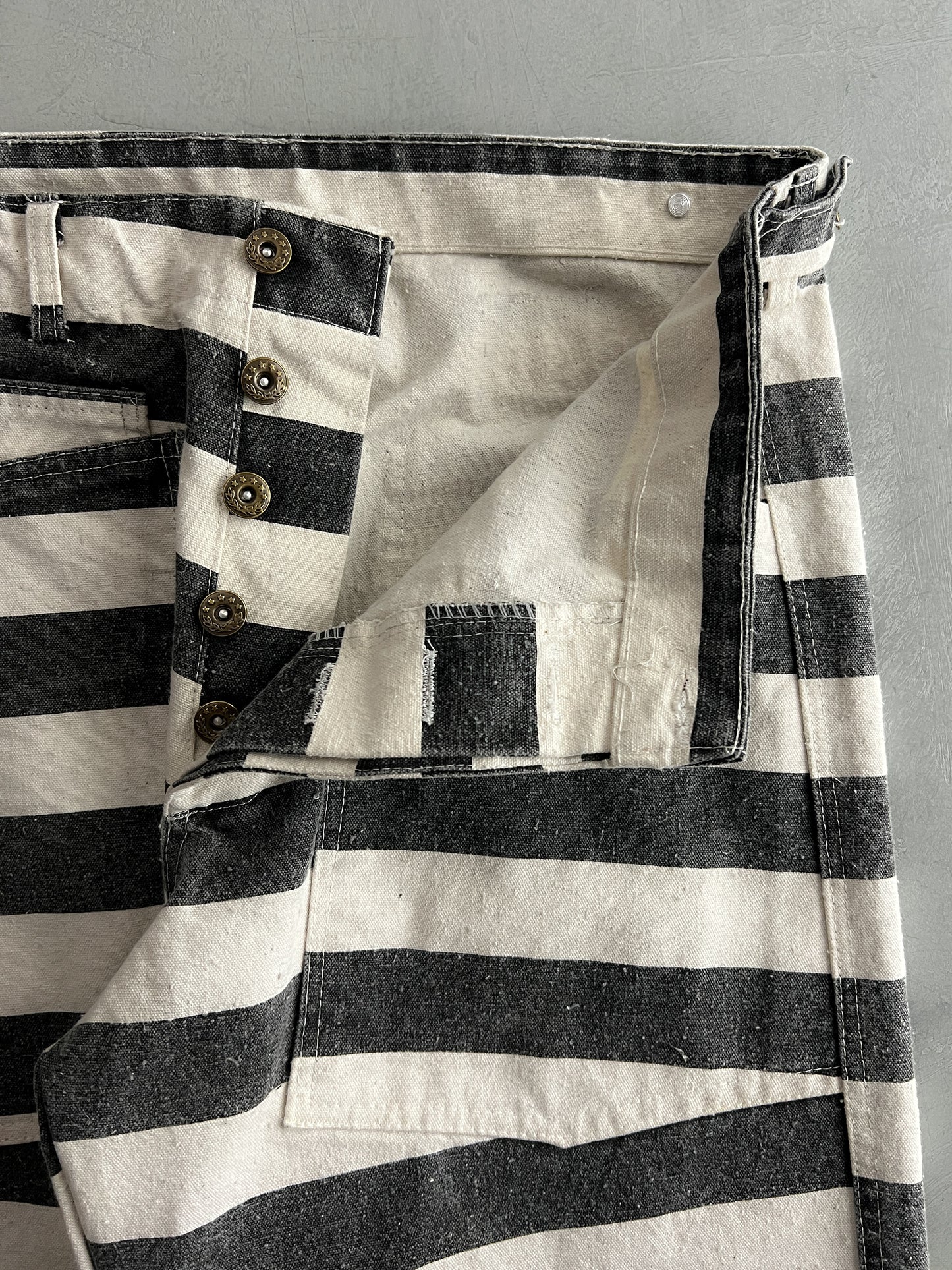 Buckle Back Canvas Prison Pants
