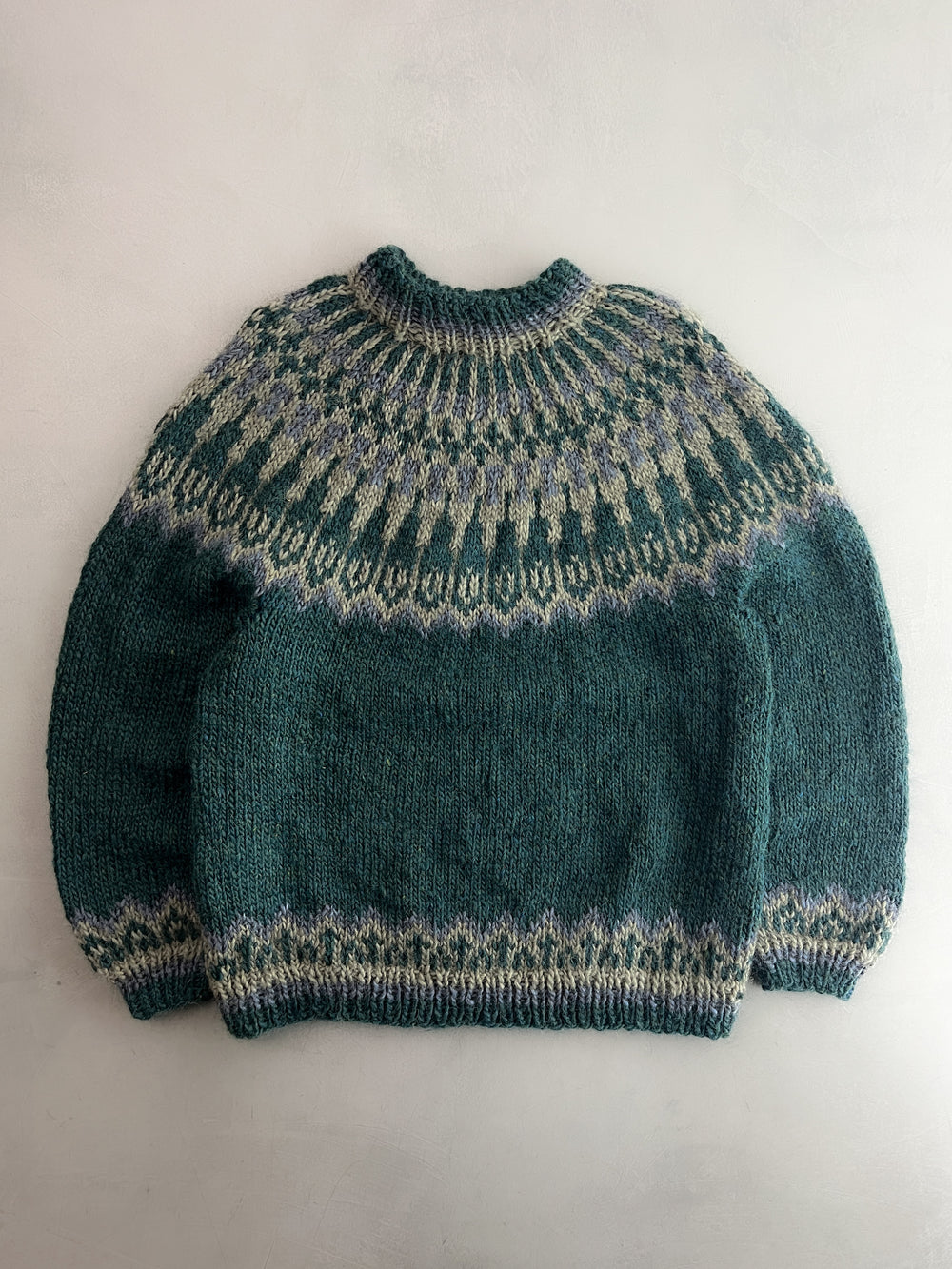 Nordic Fair Isle Yoke Knit Sweater [L/XL]
