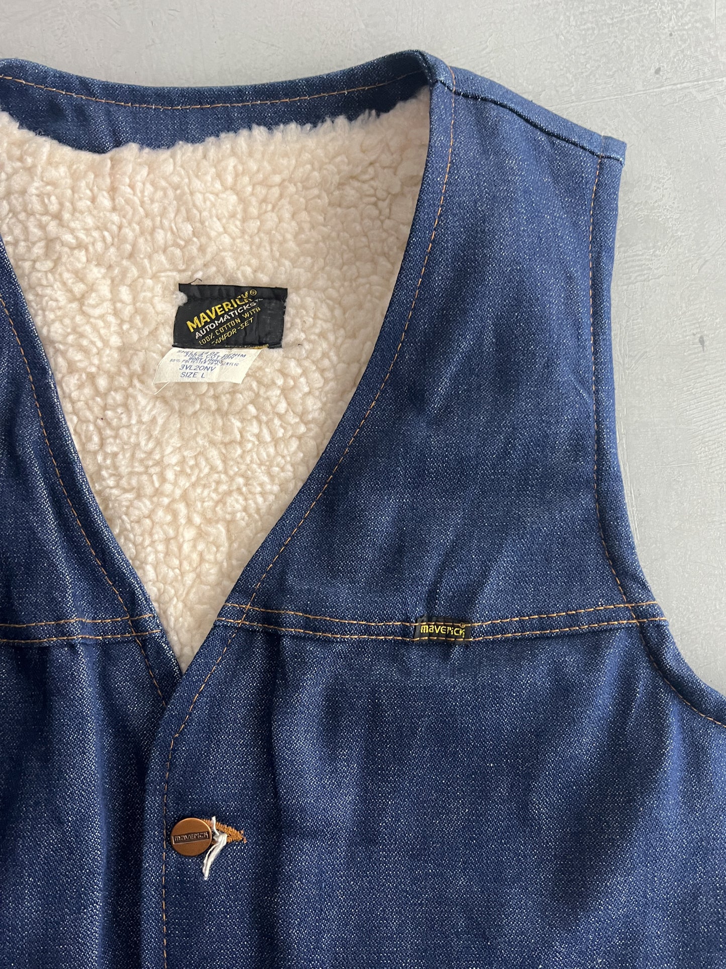 Maverick Denim Sherpa Vest [L]