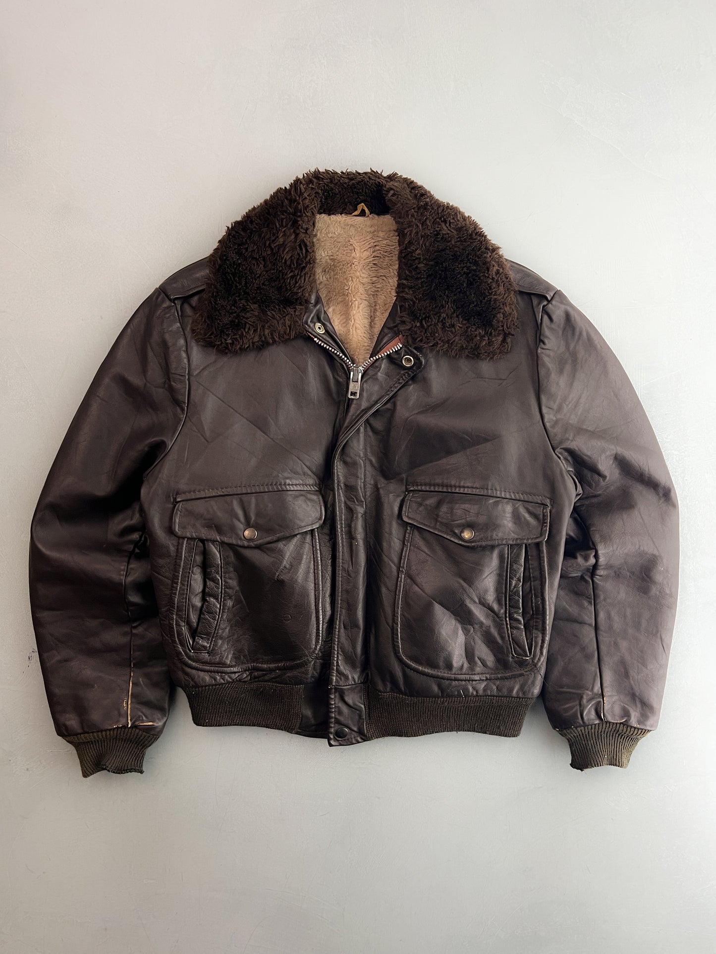 1970's G-1 Style Leather Flight Jacket [M/L]