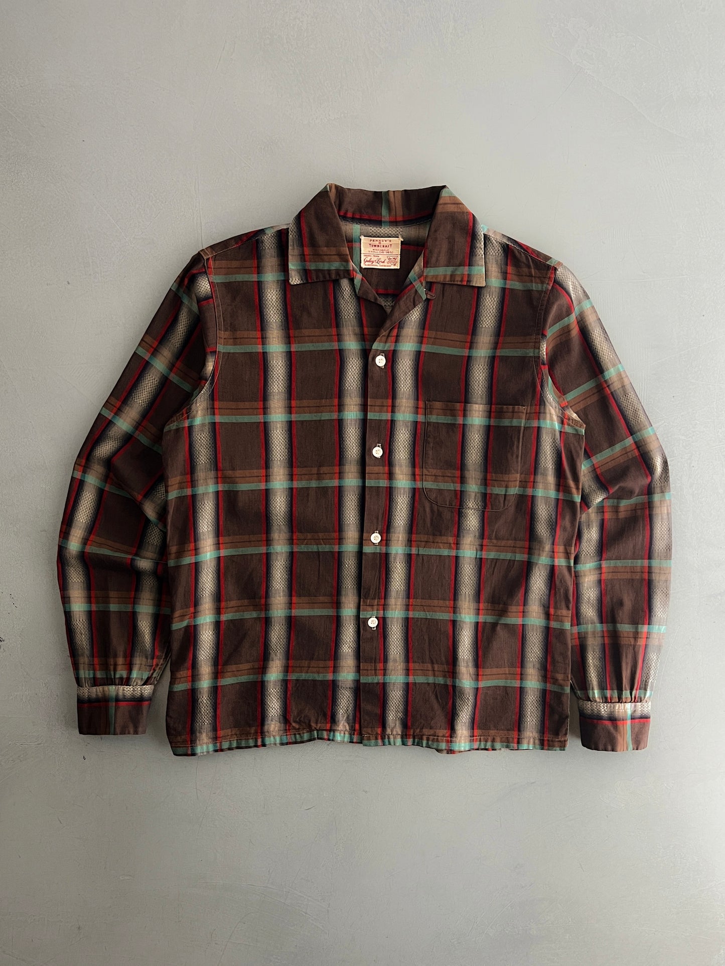 1960's Pennys Towncraft Loop Collar Shirt [S]