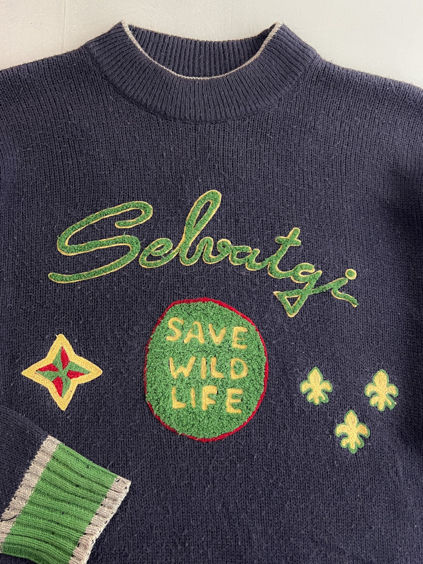 1990's Save Wildlife Sweater [L]