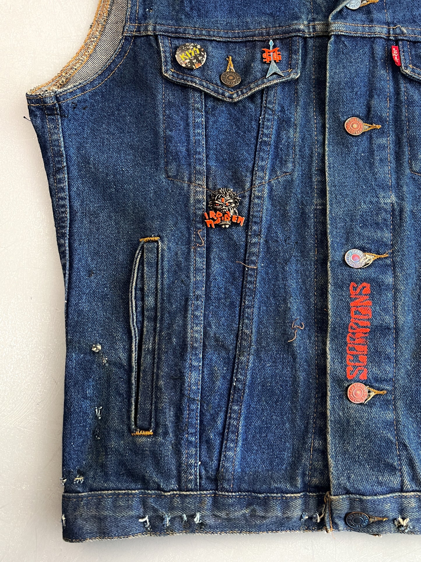 70's/80's Levi's Studded Denim Vest [M]
