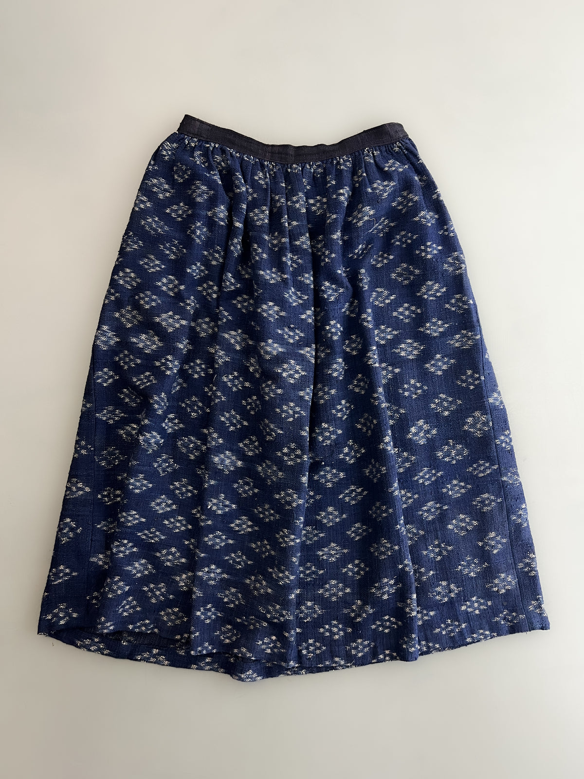 Japanese Indigo Kasuri Woven Skirt [29"]