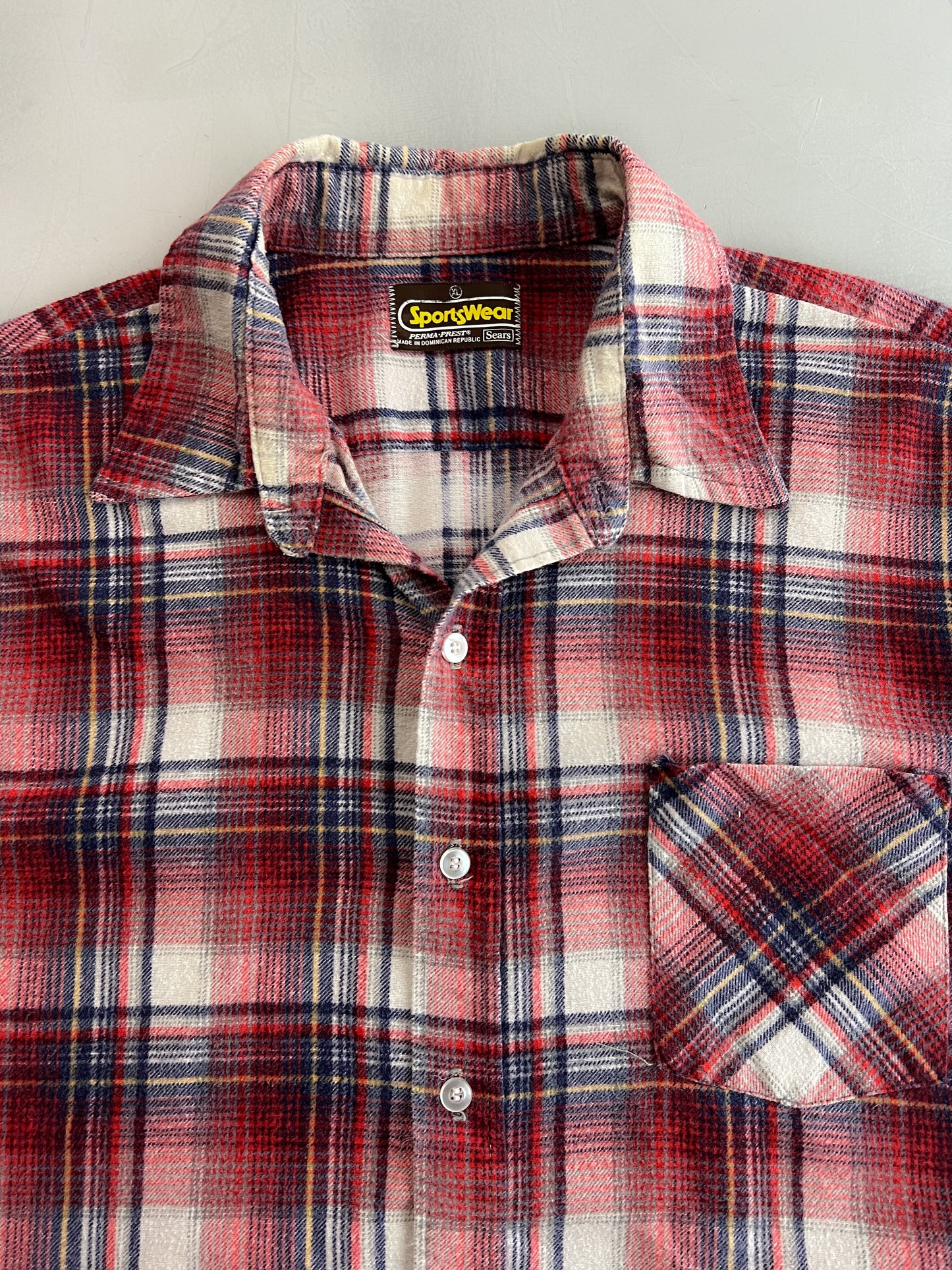 1970's Sears Cotton Flannel [XL]