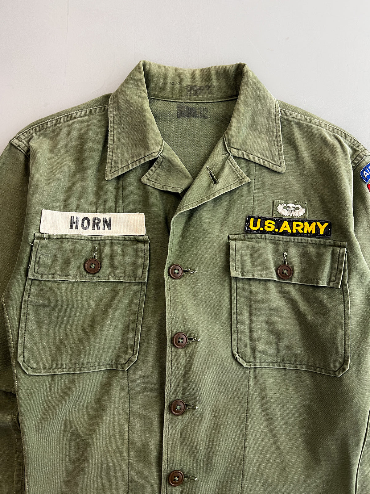 1960s U.S. Army 82nd Airborne OG-107 Utility Shirt [S/M]