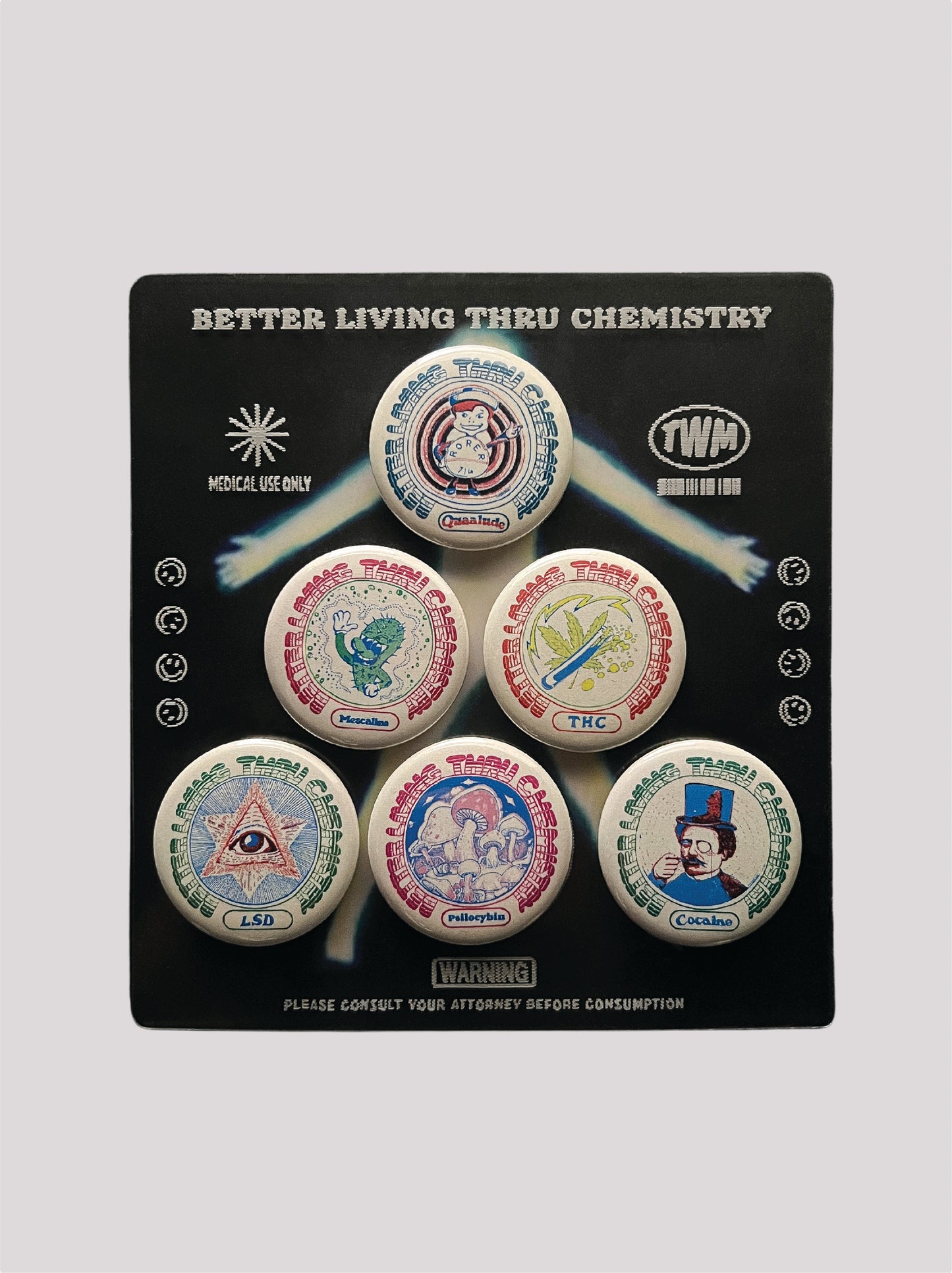 'Better Living Thru Chemistry' Badge Set