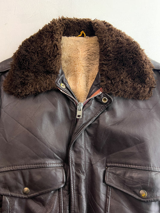 1970's G-1 Style Leather Flight Jacket [M/L]