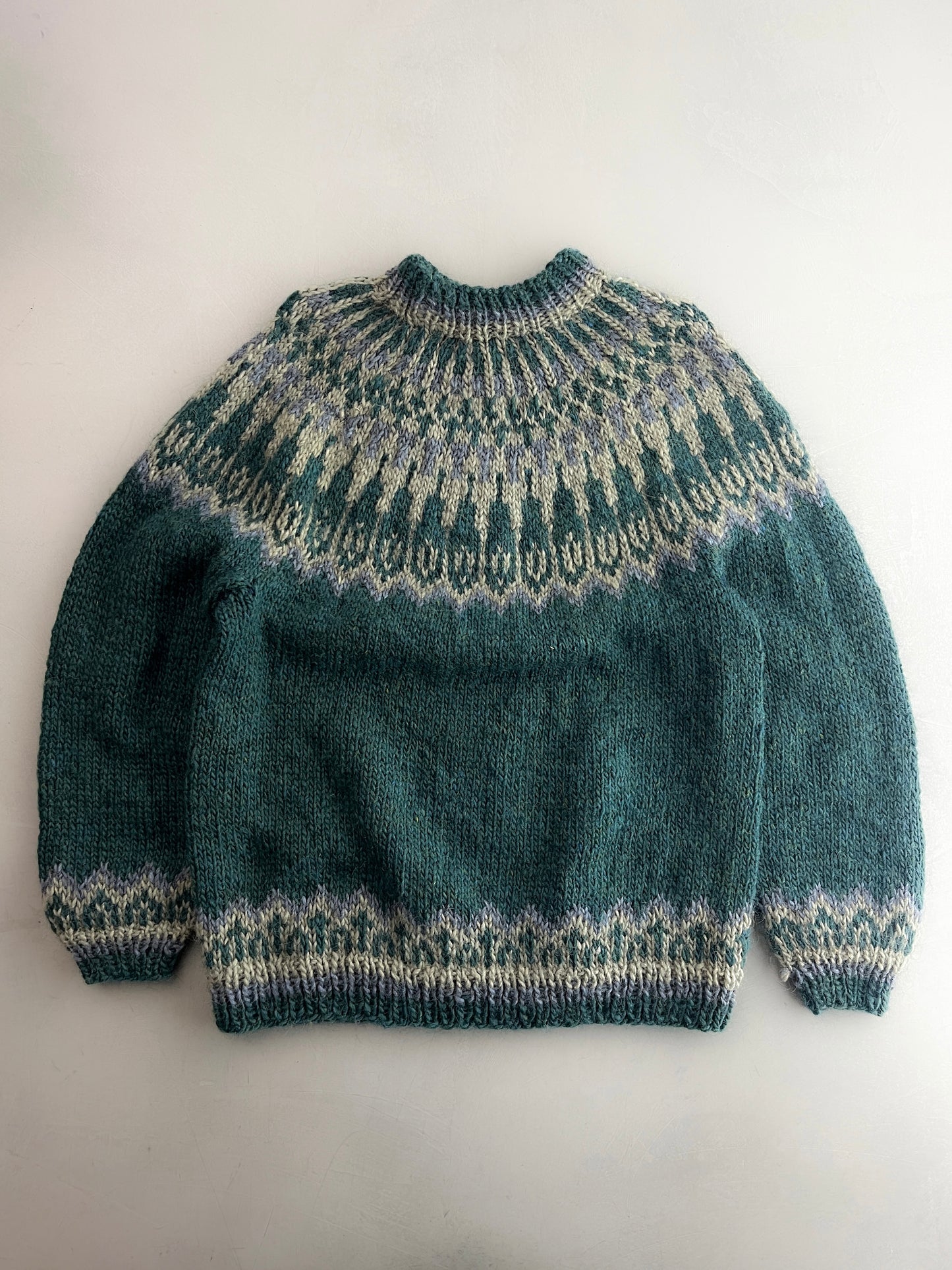 Nordic Fair Isle Yoke Knit Sweater [L/XL]