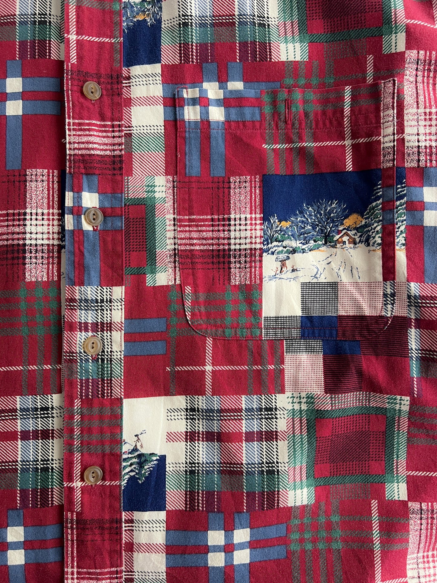 Ralph Lauren Chaps Patchwork Plaid Shirt [M/L]