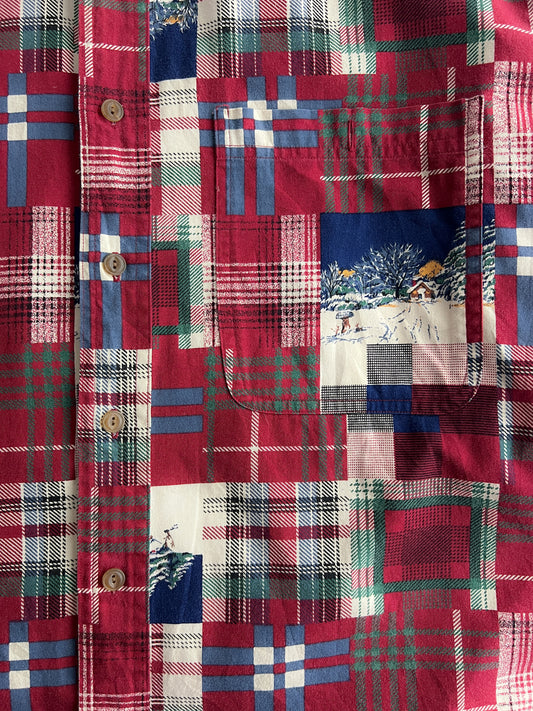 Ralph Lauren Chaps Patchwork Plaid Shirt [M/L]