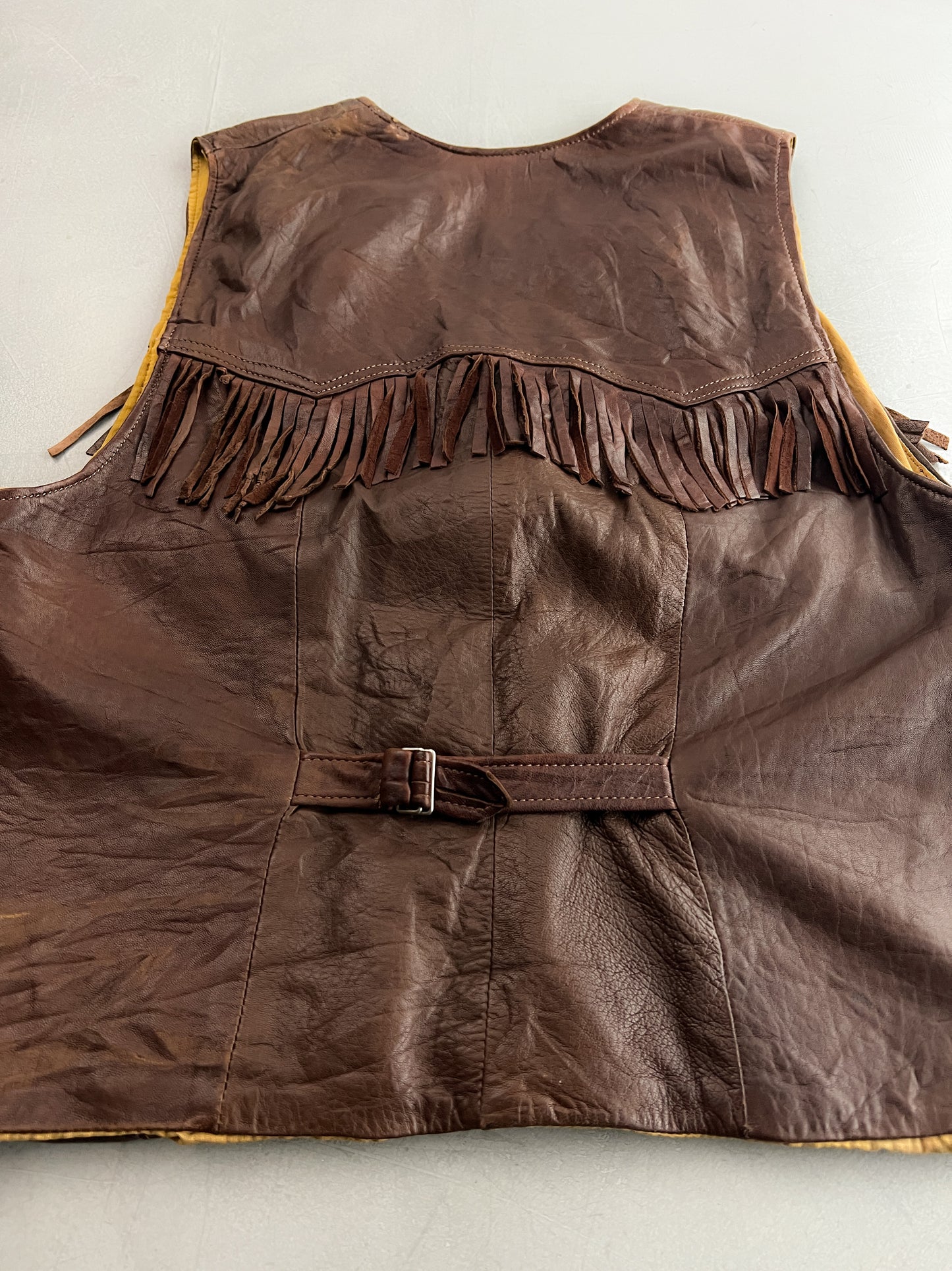 1970's Leather Fringe Vest [M]