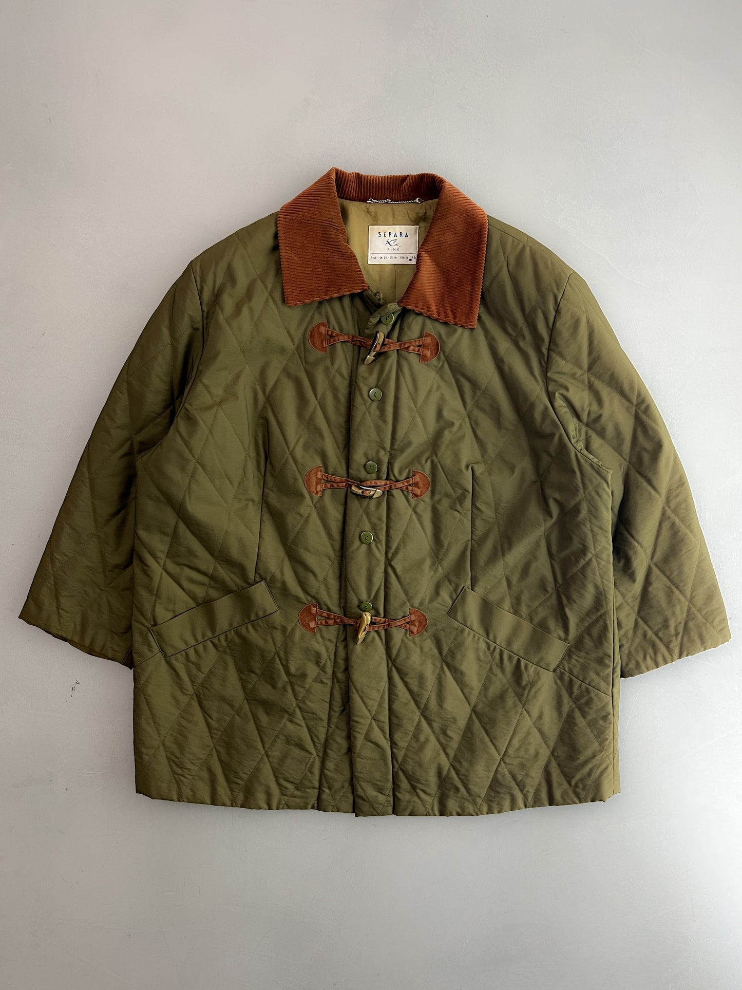 1990's Quilted Toggle Jacket [L]