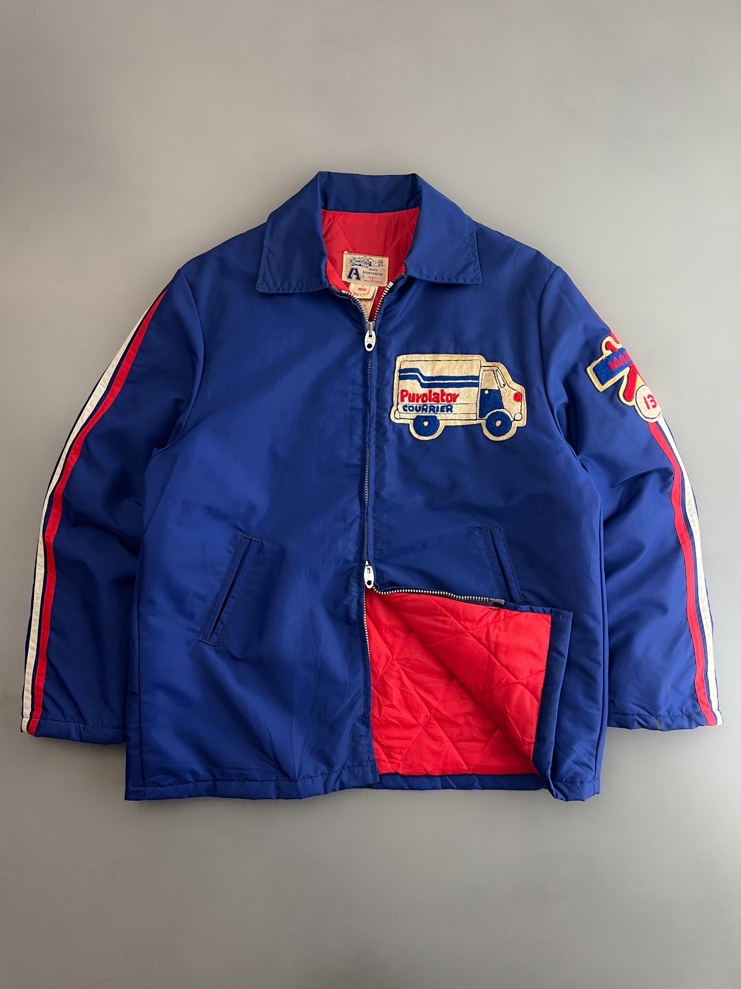 1970's Purolator Courier Quilted Work Jacket [L]