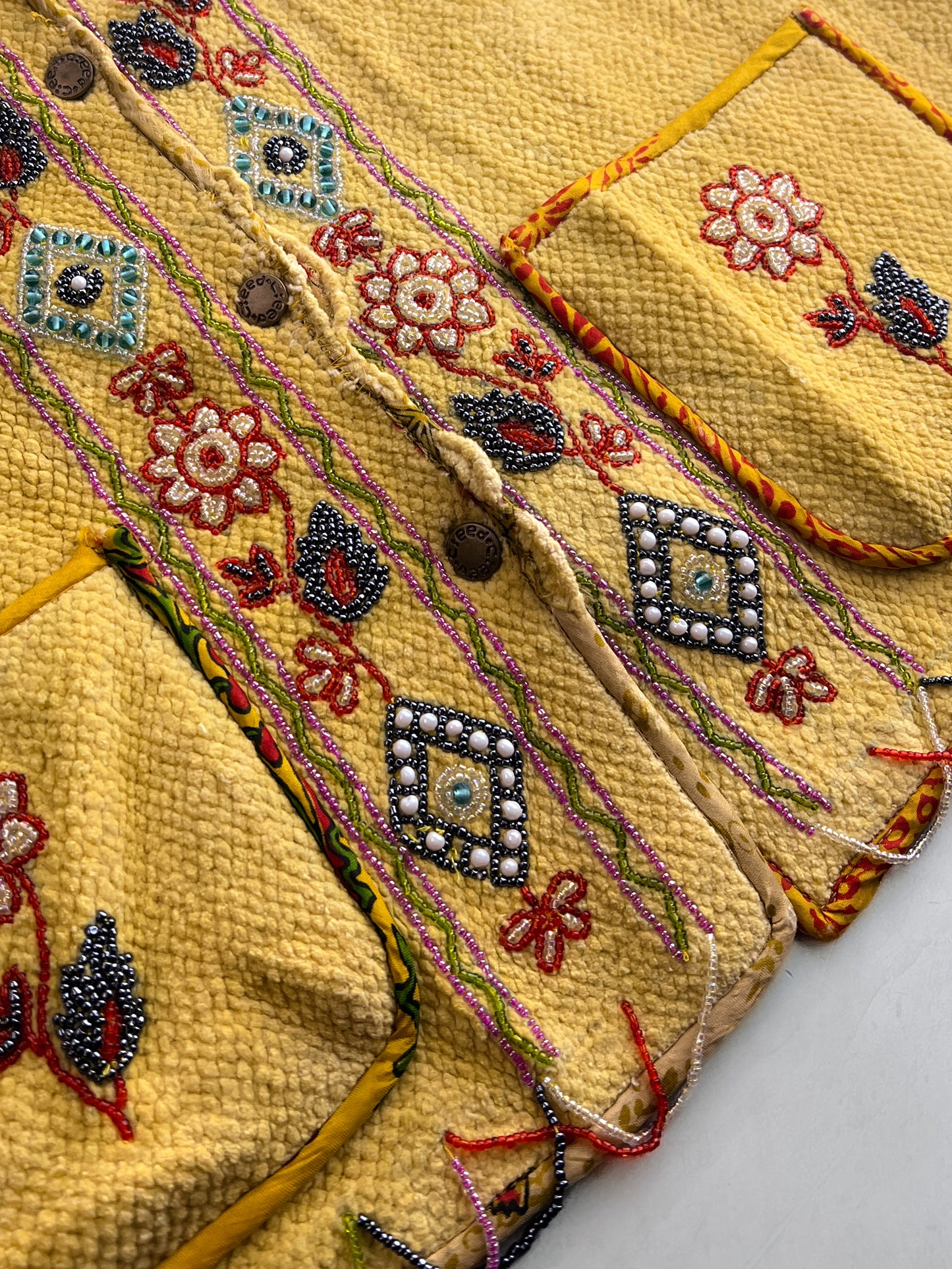 1970's Beaded Folk Vest [M/L]