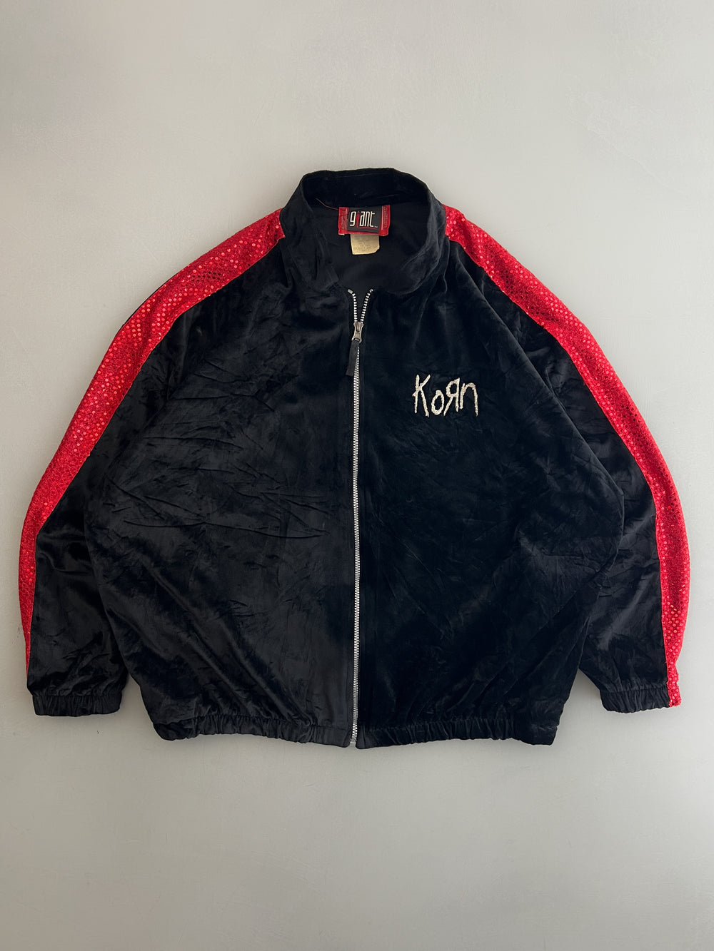 Late 90's KORN Velour Sequin Track Jacket [L/XL]