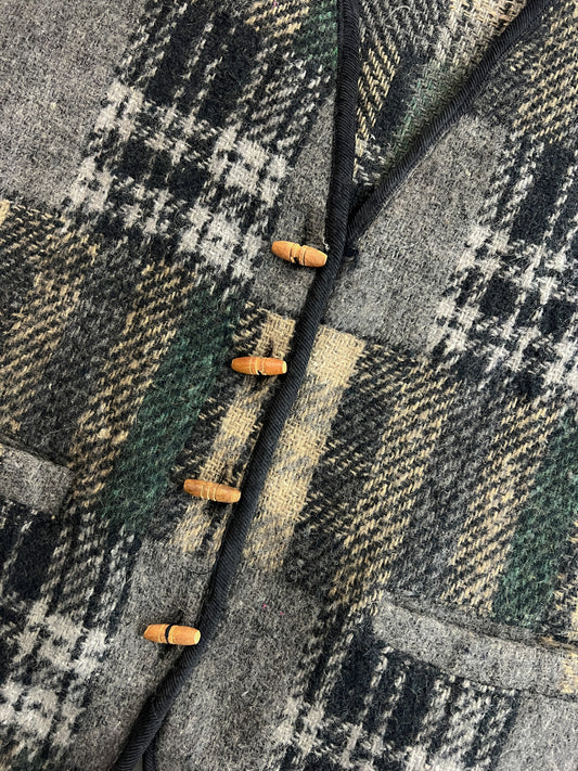 At Last Wool Plaid Vest [S/M]