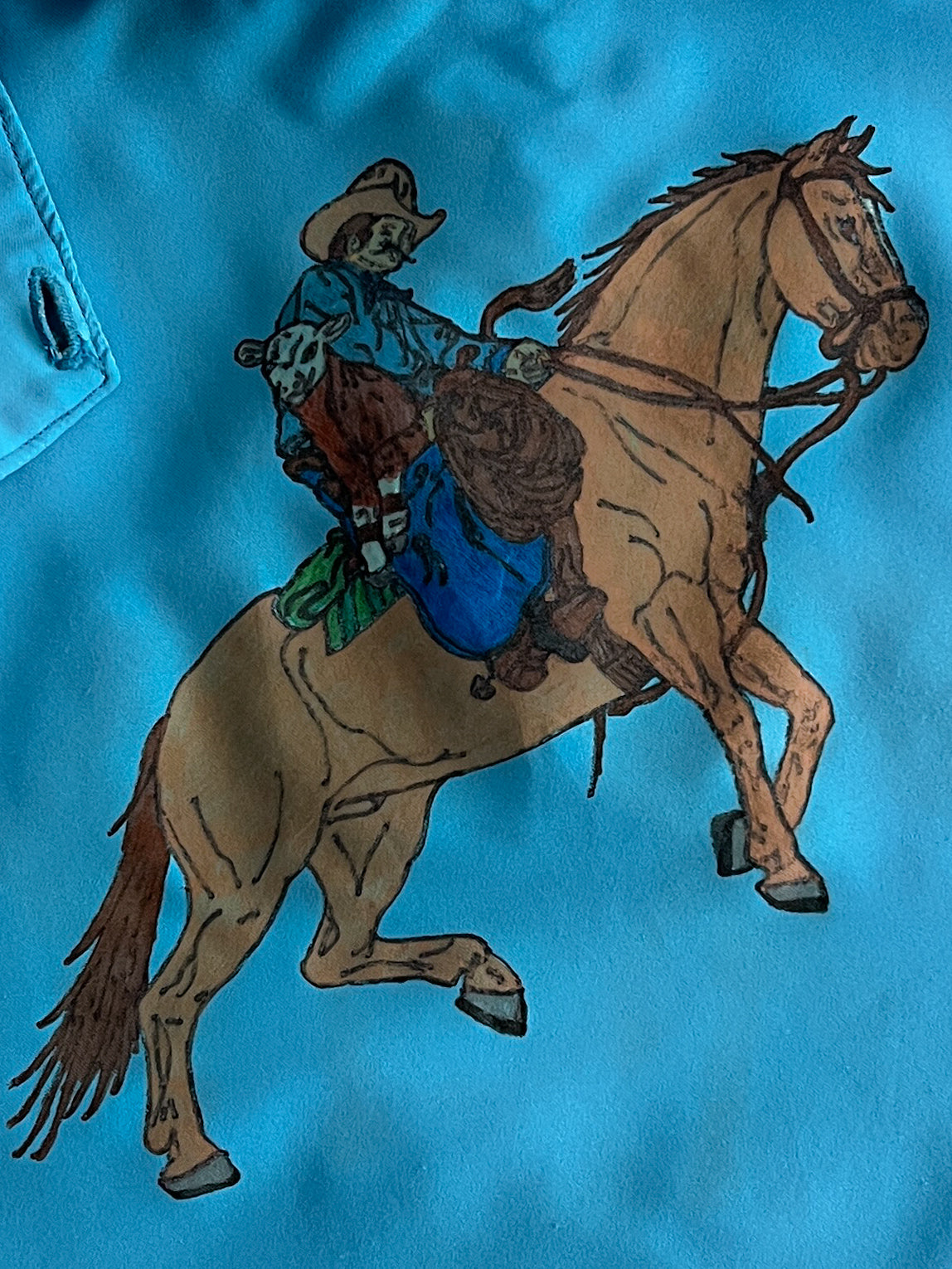 Hand Painted Western Bib Shirt [M]
