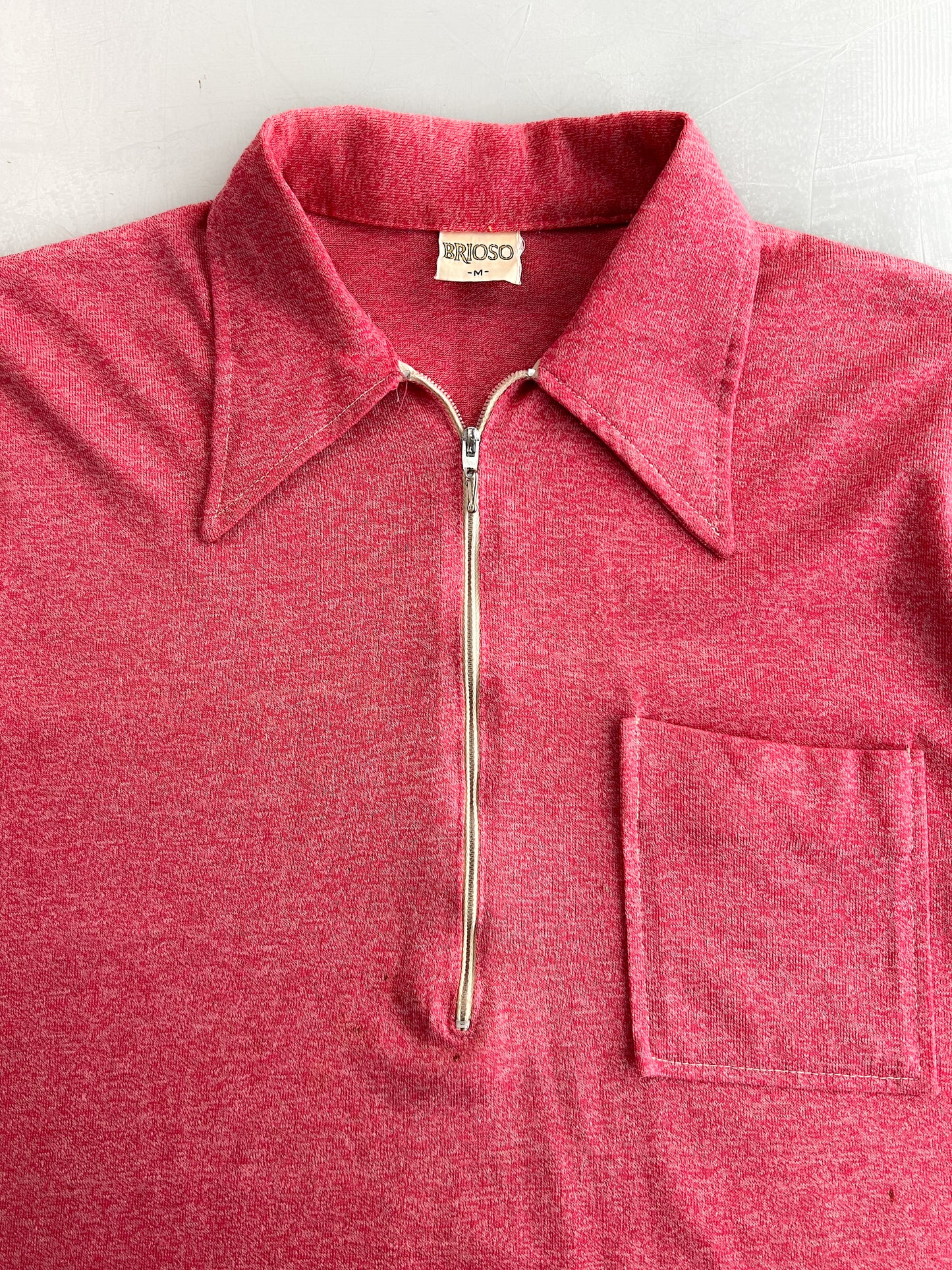 1970's Cotton Zip Polo [M]