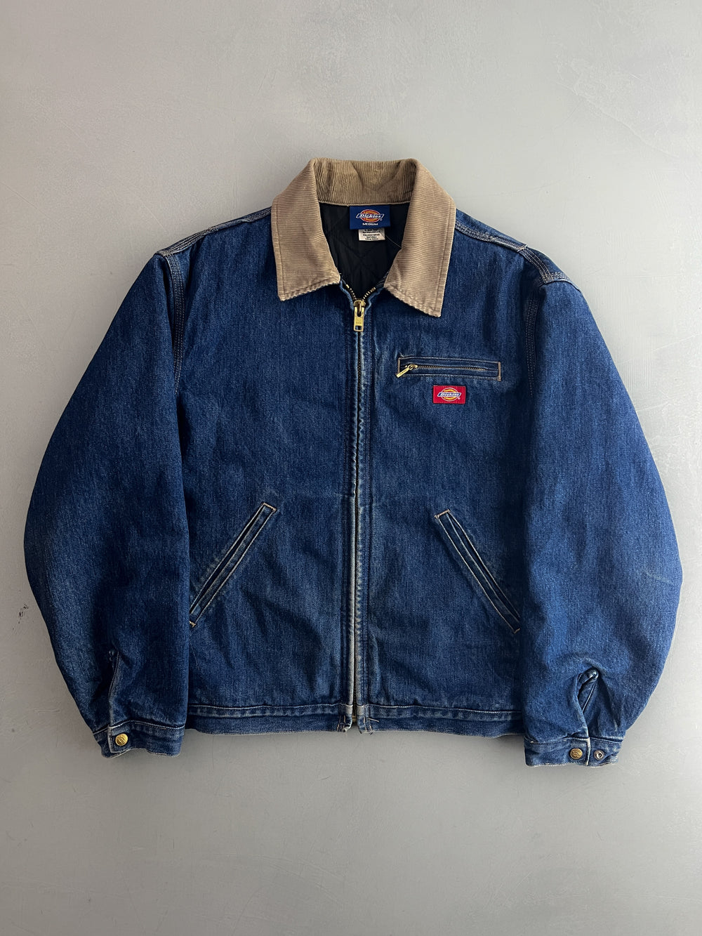 Quilt Lined Dickies Denim Work Jacket [L]