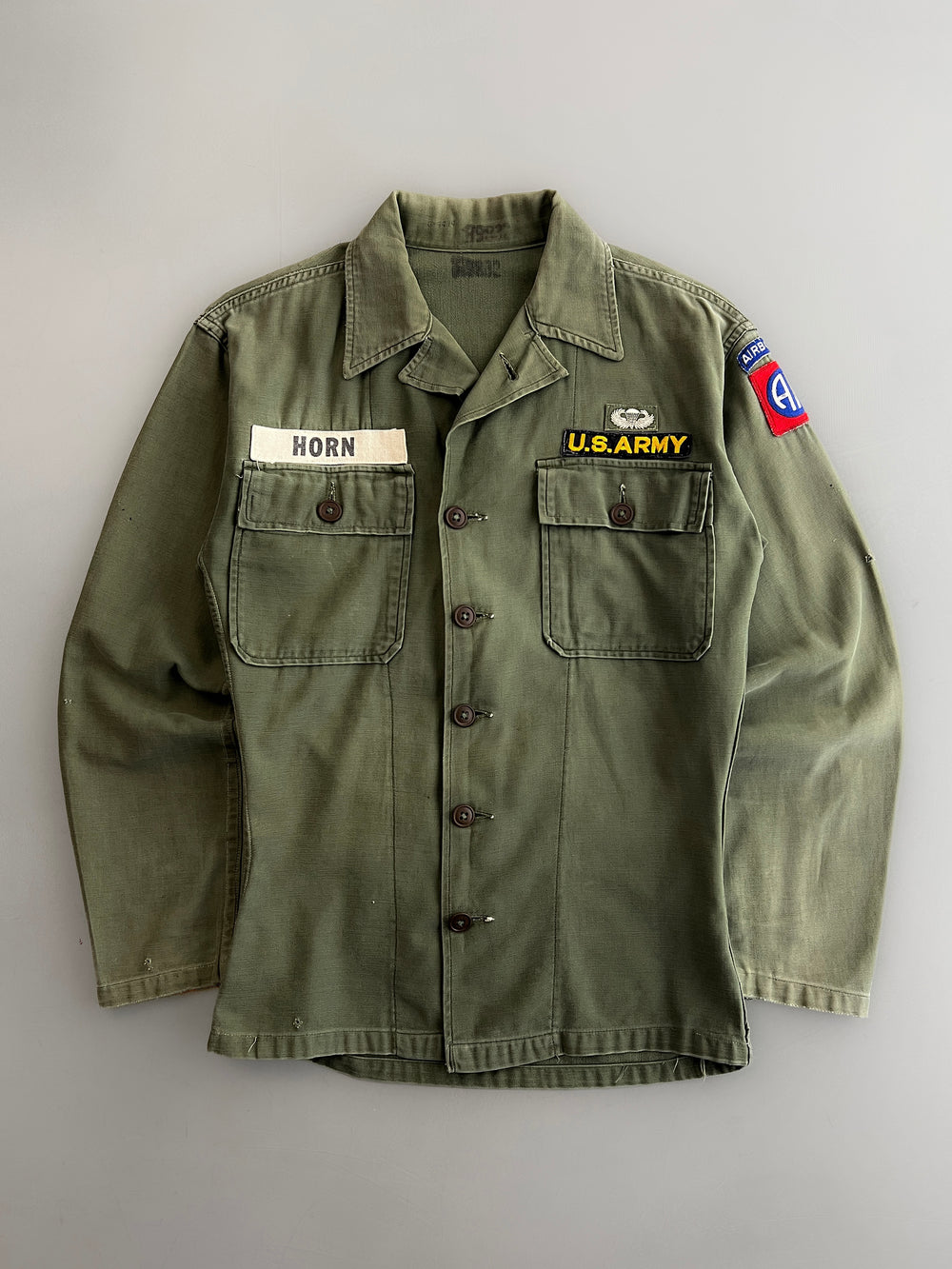 1960s U.S. Army 82nd Airborne OG-107 Utility Shirt [S/M]