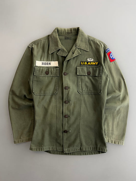 1960s U.S. Army 82nd Airborne OG-107 Utility Shirt [S/M]