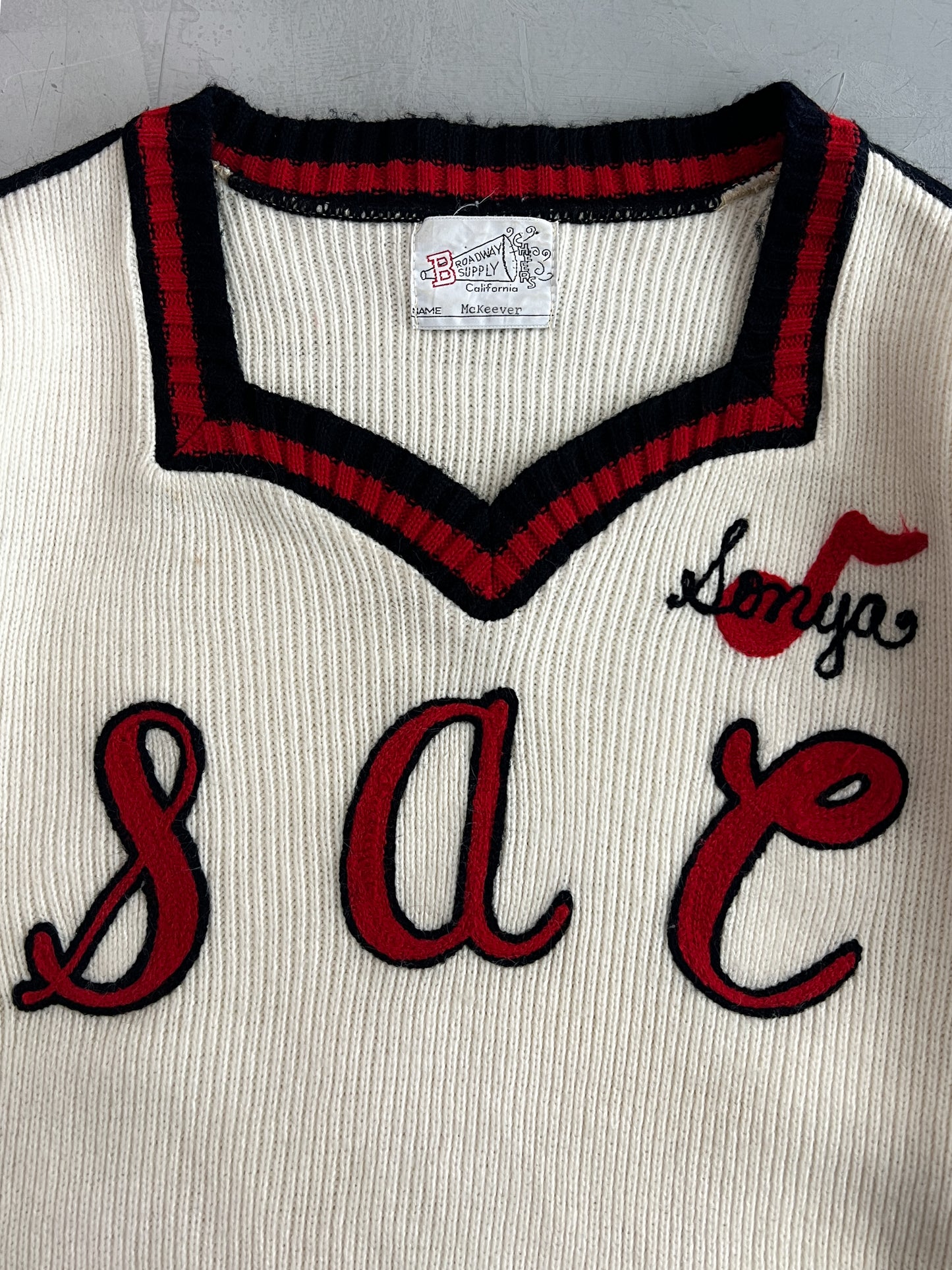 1970's Broadway Supply Cheer Sweater [Women's S]