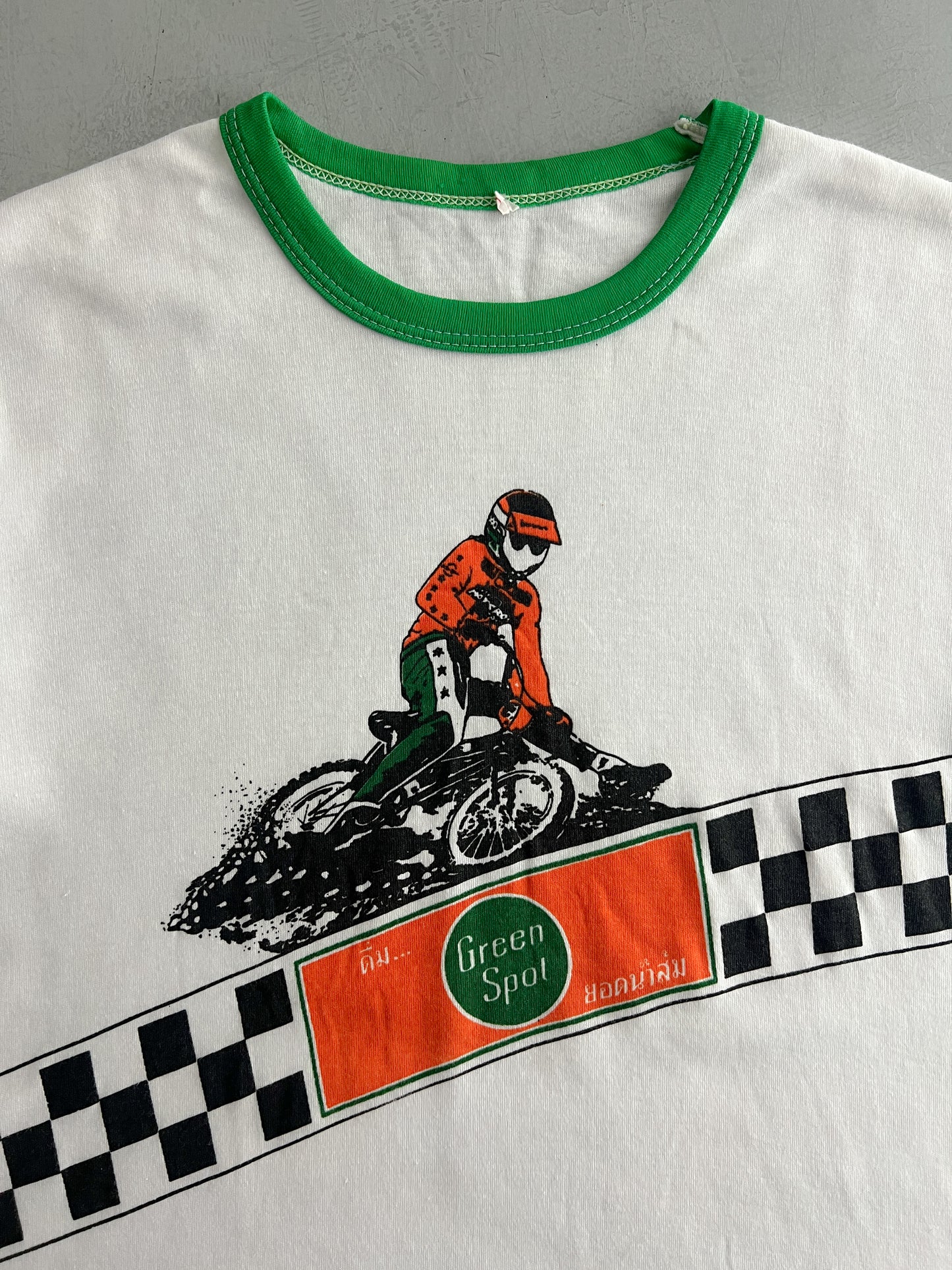 Green Spot Motor Cross Tee [S/M]
