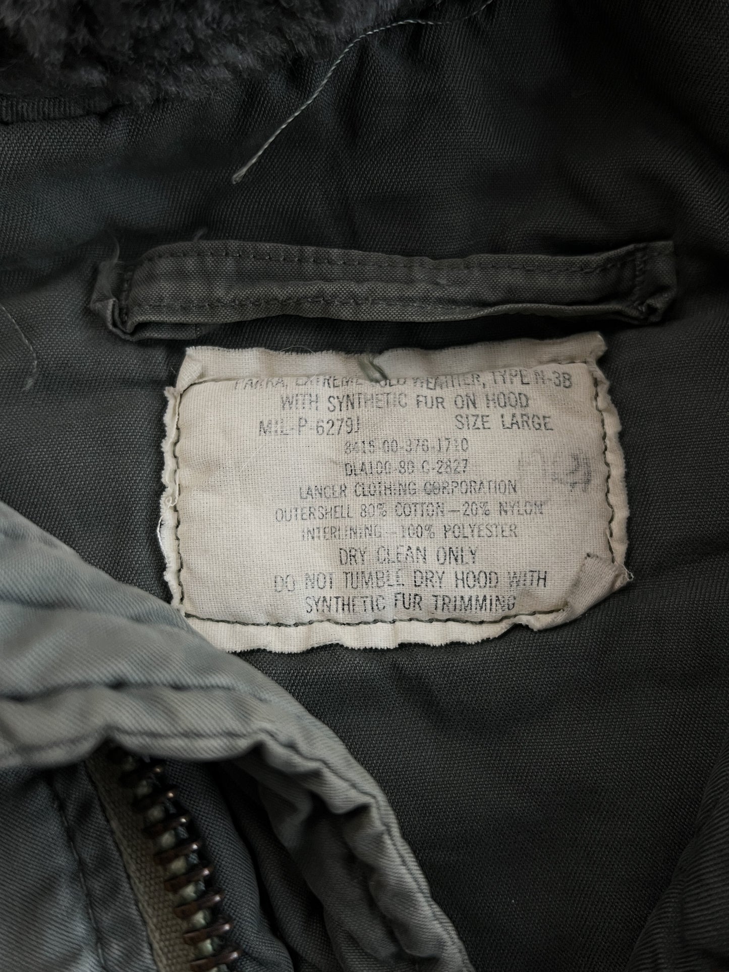 N-3B US Airforce Cold-Weather Stencilled Parka [L]