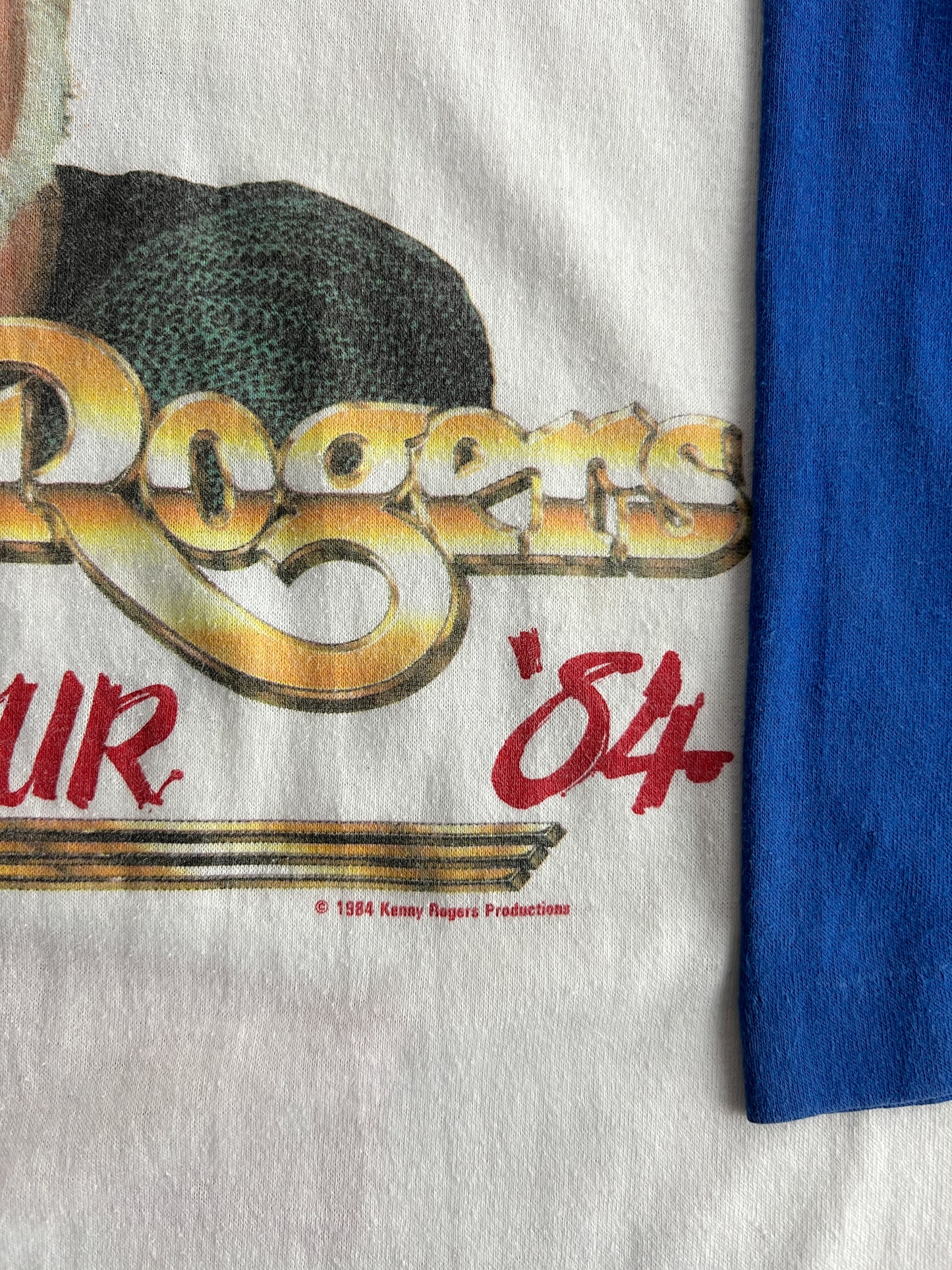 ‘84 Kenny Rogers World Tour Raglan Tee [L]