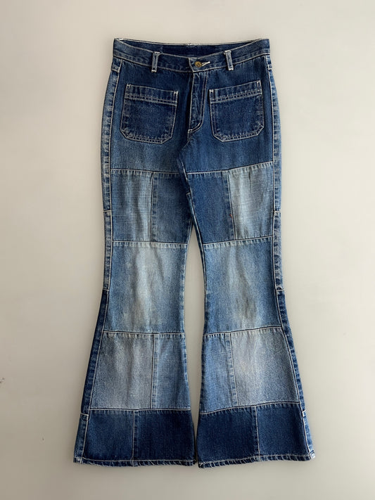 1970's Patchwork Denim Flares [26"]