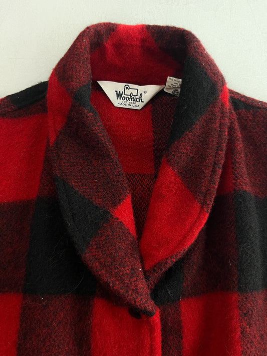 Woolrich Shawl Collar Buffalo Plaid Ves [S]