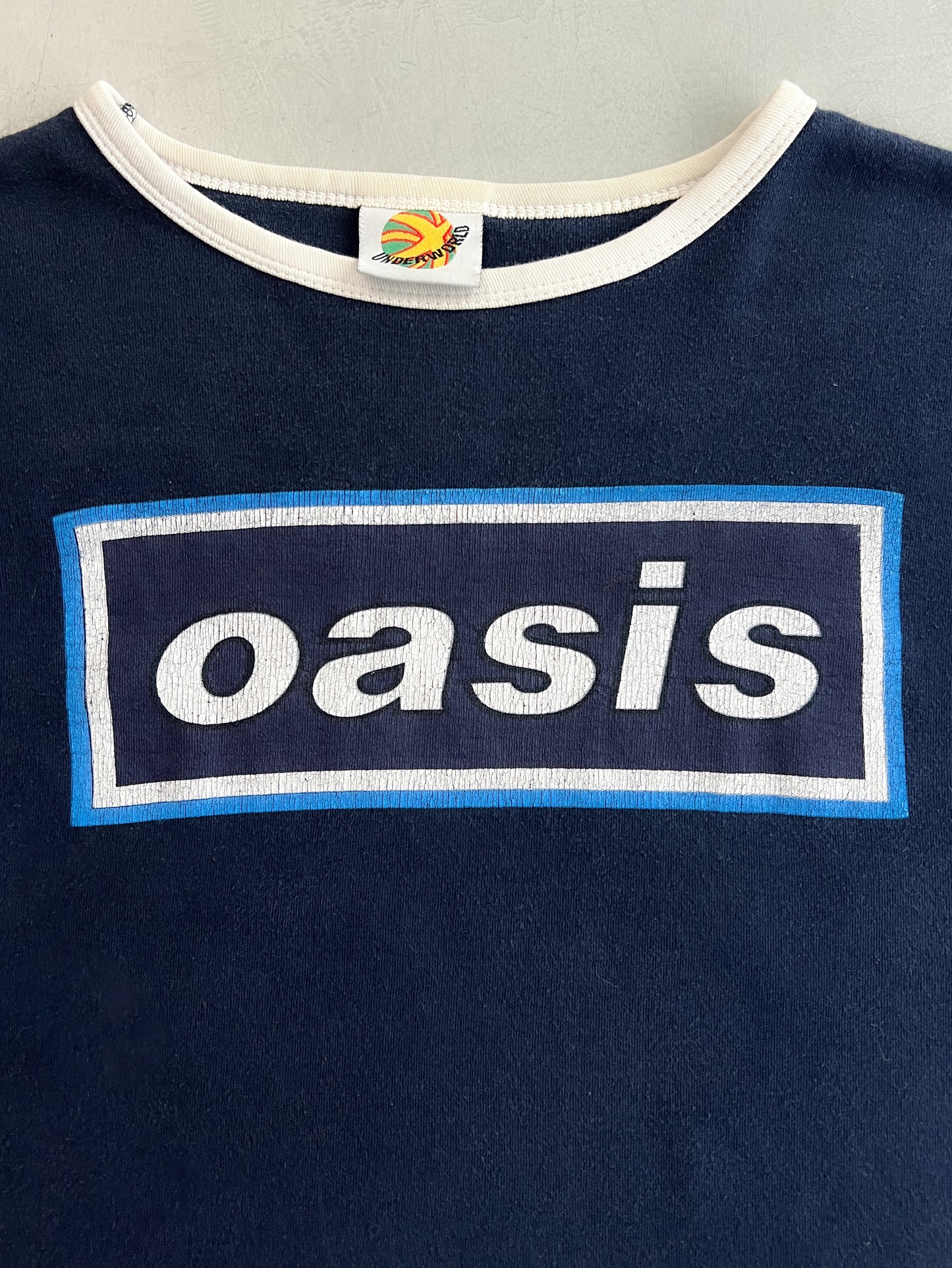 90's Oasis "Maine Road" Ringer Tee [XS]