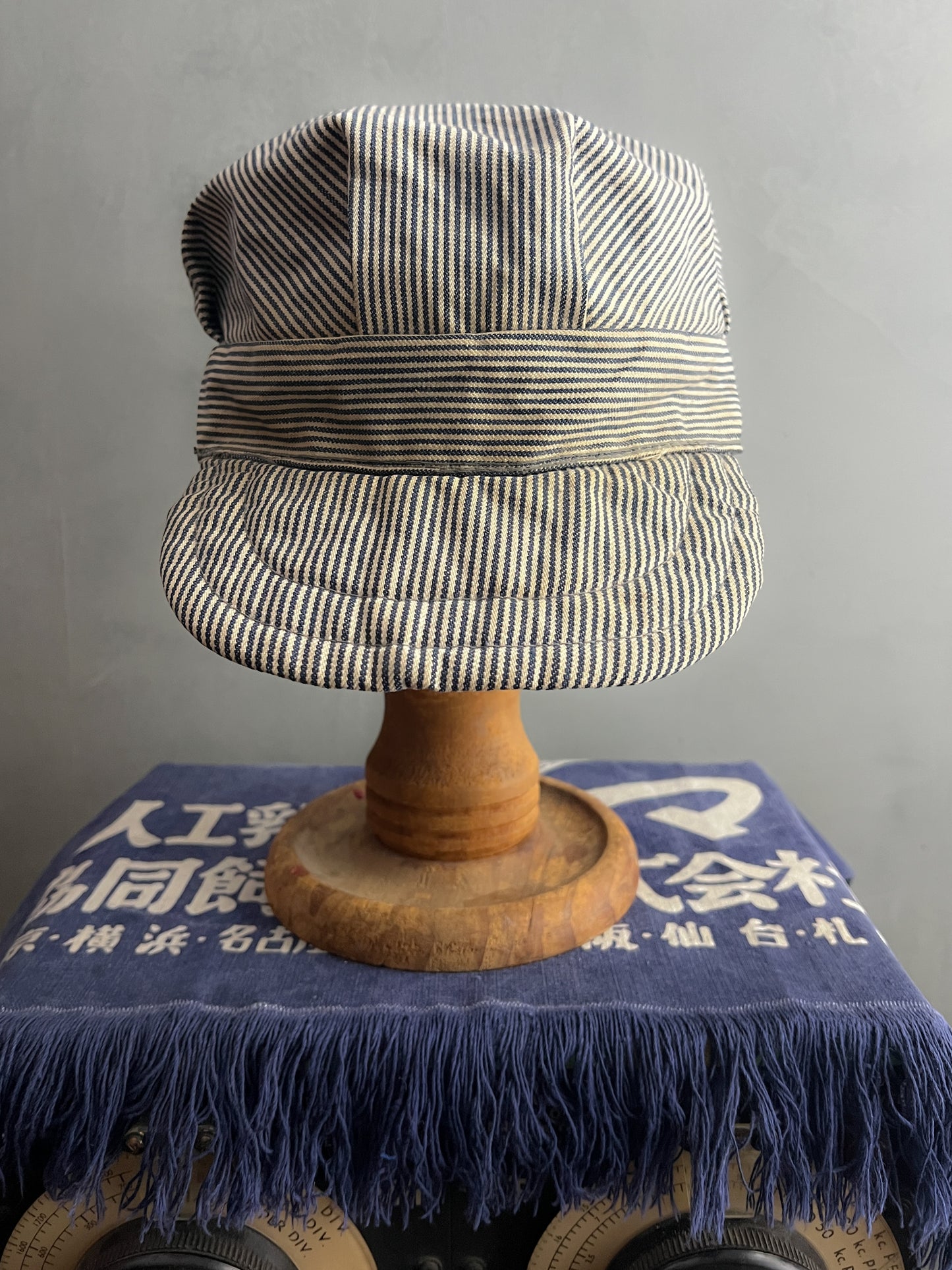 Hickory Stripe Engineers Cap
