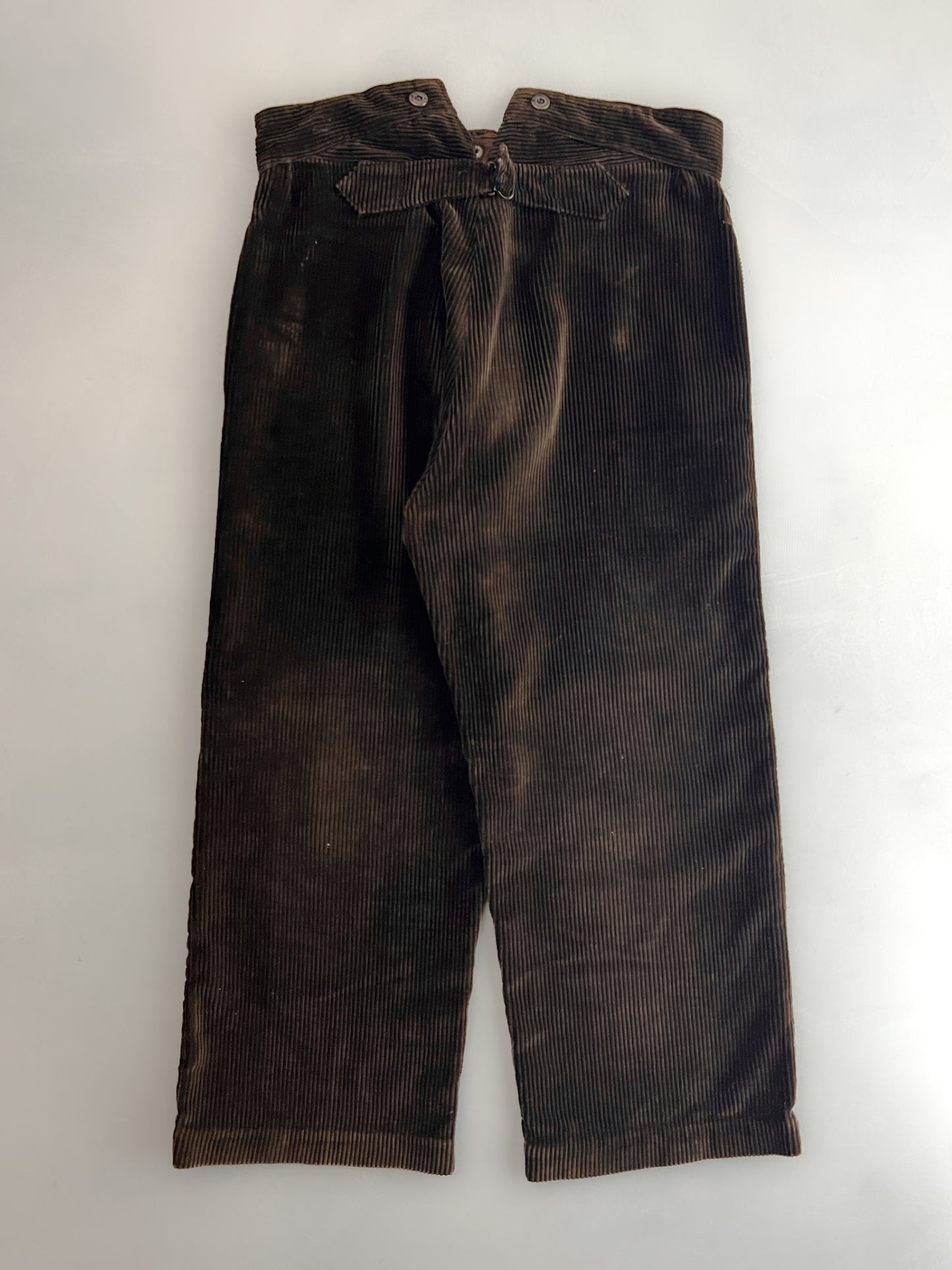 1940's Le Favori French Buckel Back Cord Work Pants [33"]
