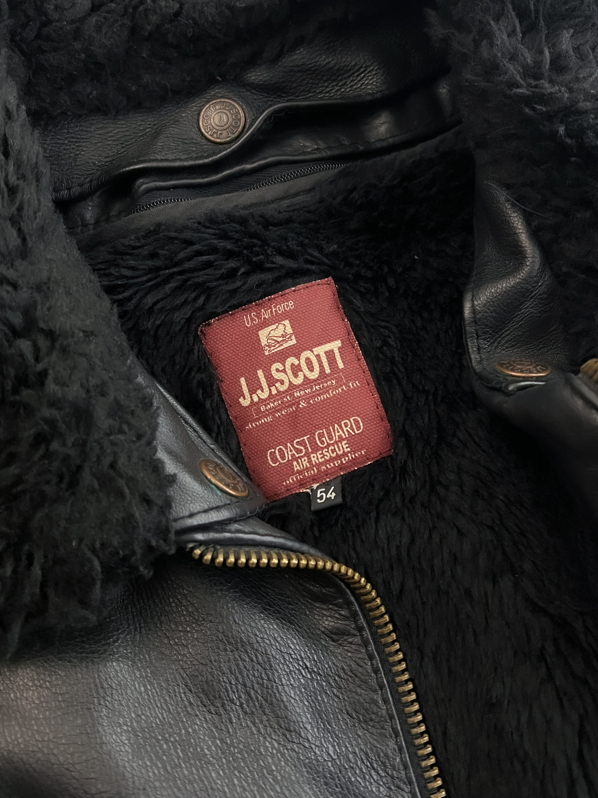 J.J.Scott Leather Flight Jacket [XL]