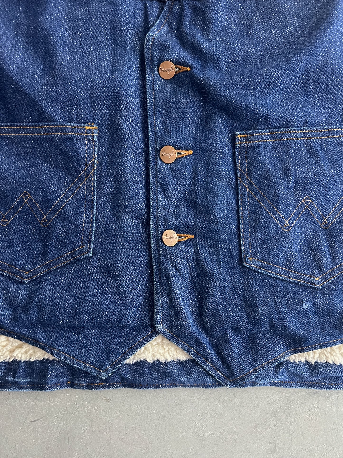 Wrangler Denim Sherpa Vest [L]