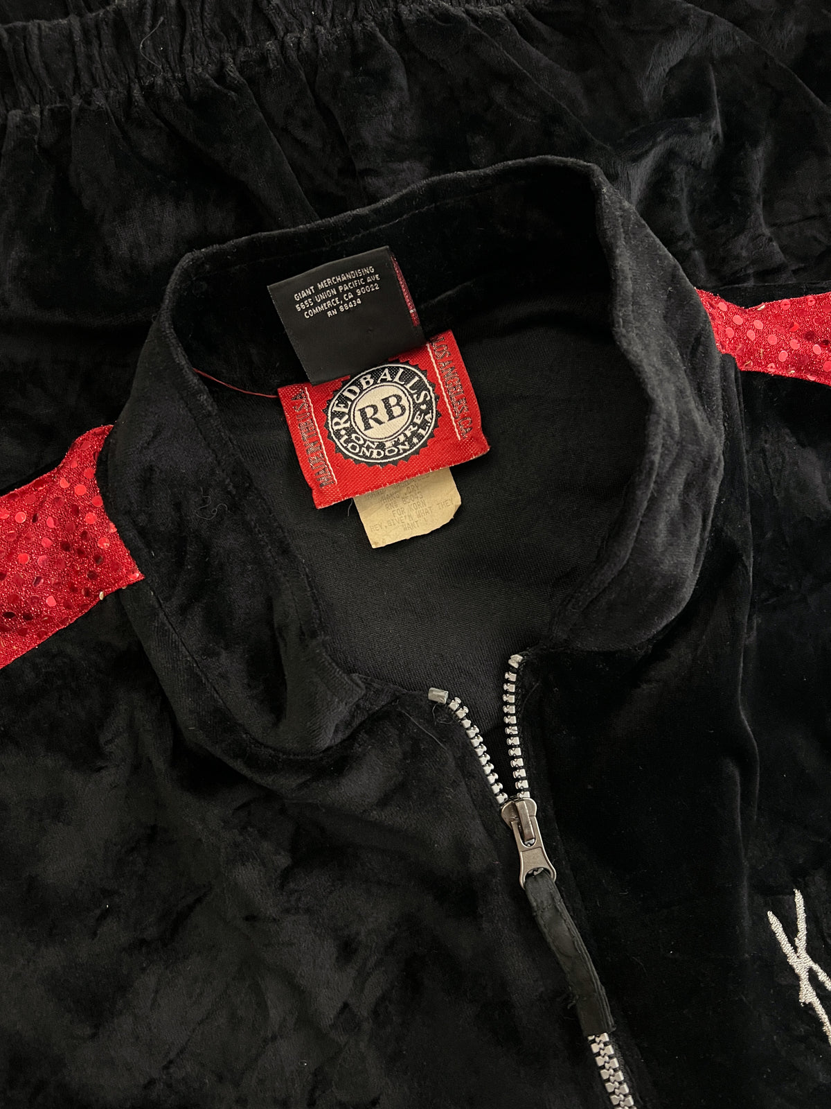 Late 90's KORN Velour Sequin Track Jacket [L/XL]