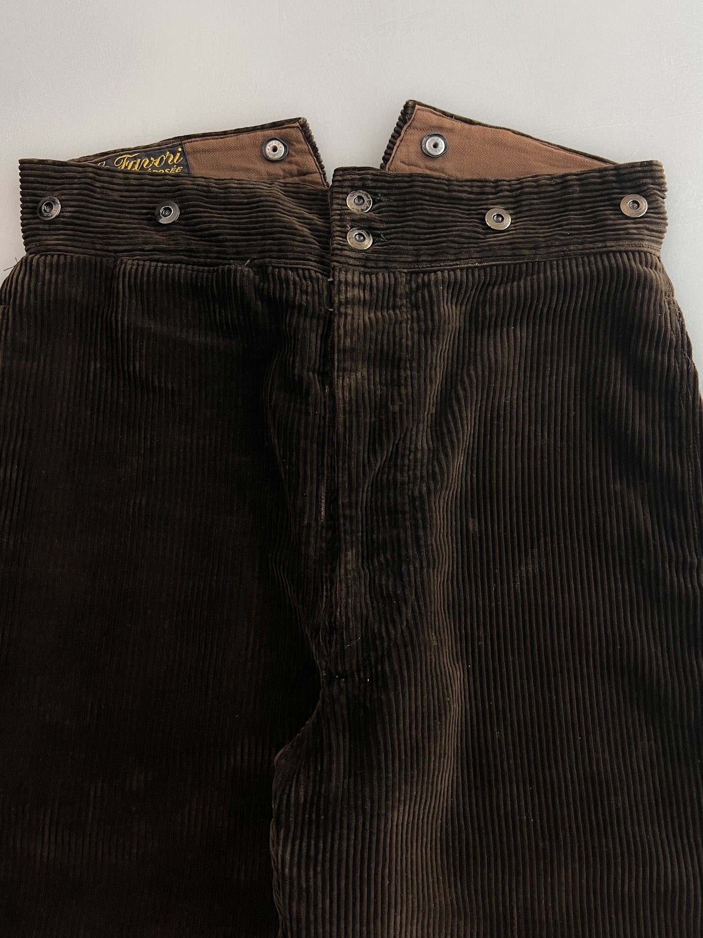 1940's Le Favori French Buckel Back Cord Work Pants [33"]