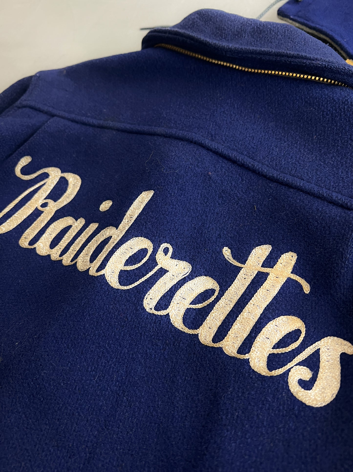1960's Raiderette's Chainstitch Varsity Jacket [Women's S]