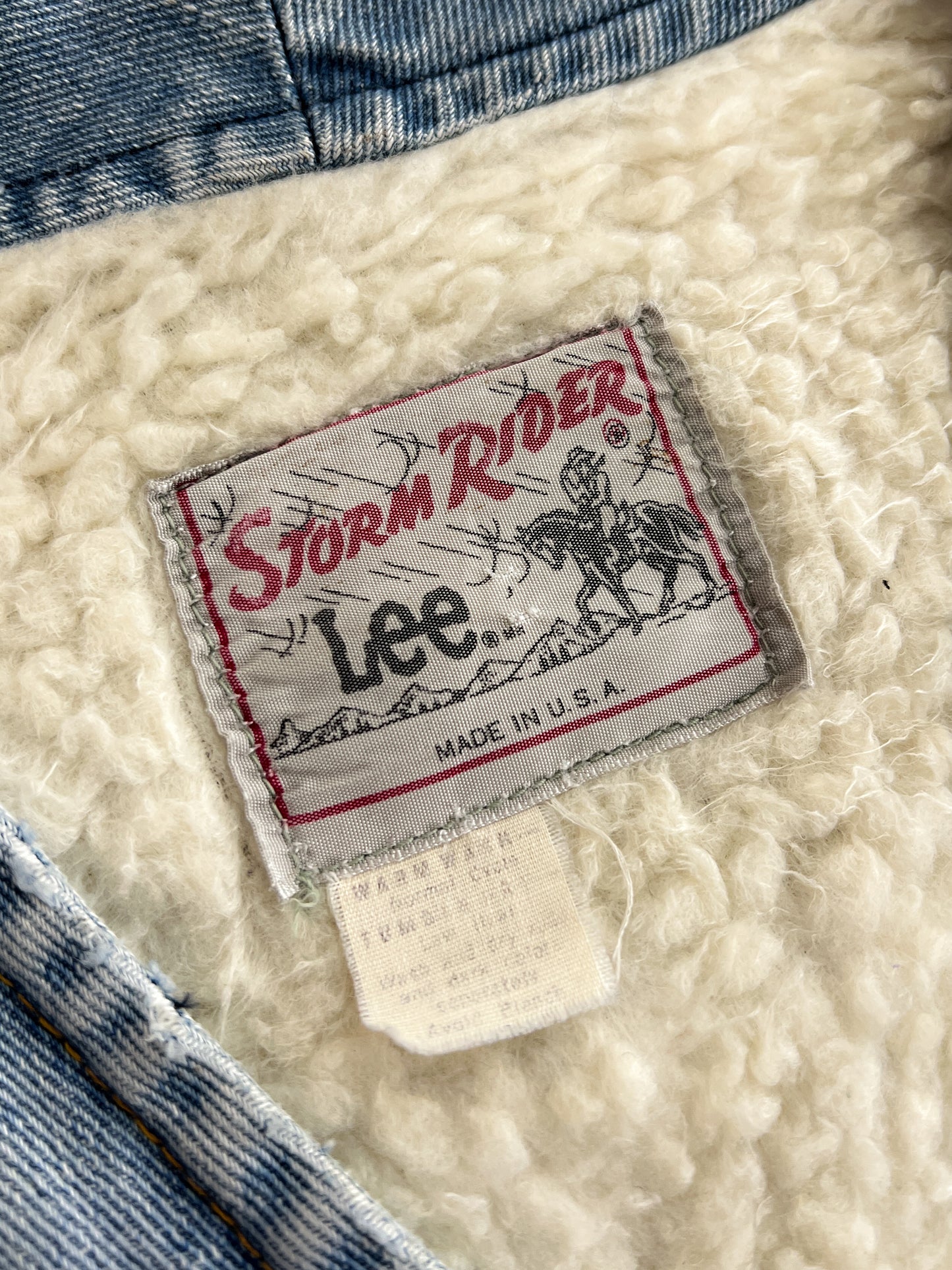 1980's Thrashed Lee Storm Rider Denim Vest [XL]