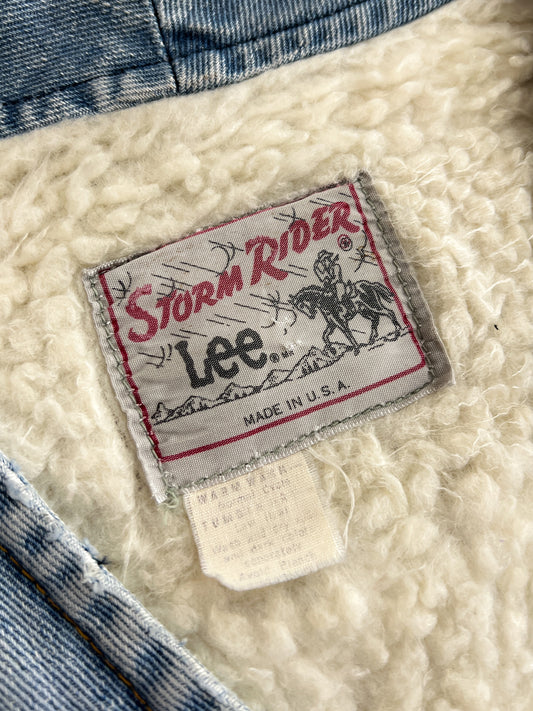 1980's Thrashed Lee Storm Rider Denim Vest [XL]