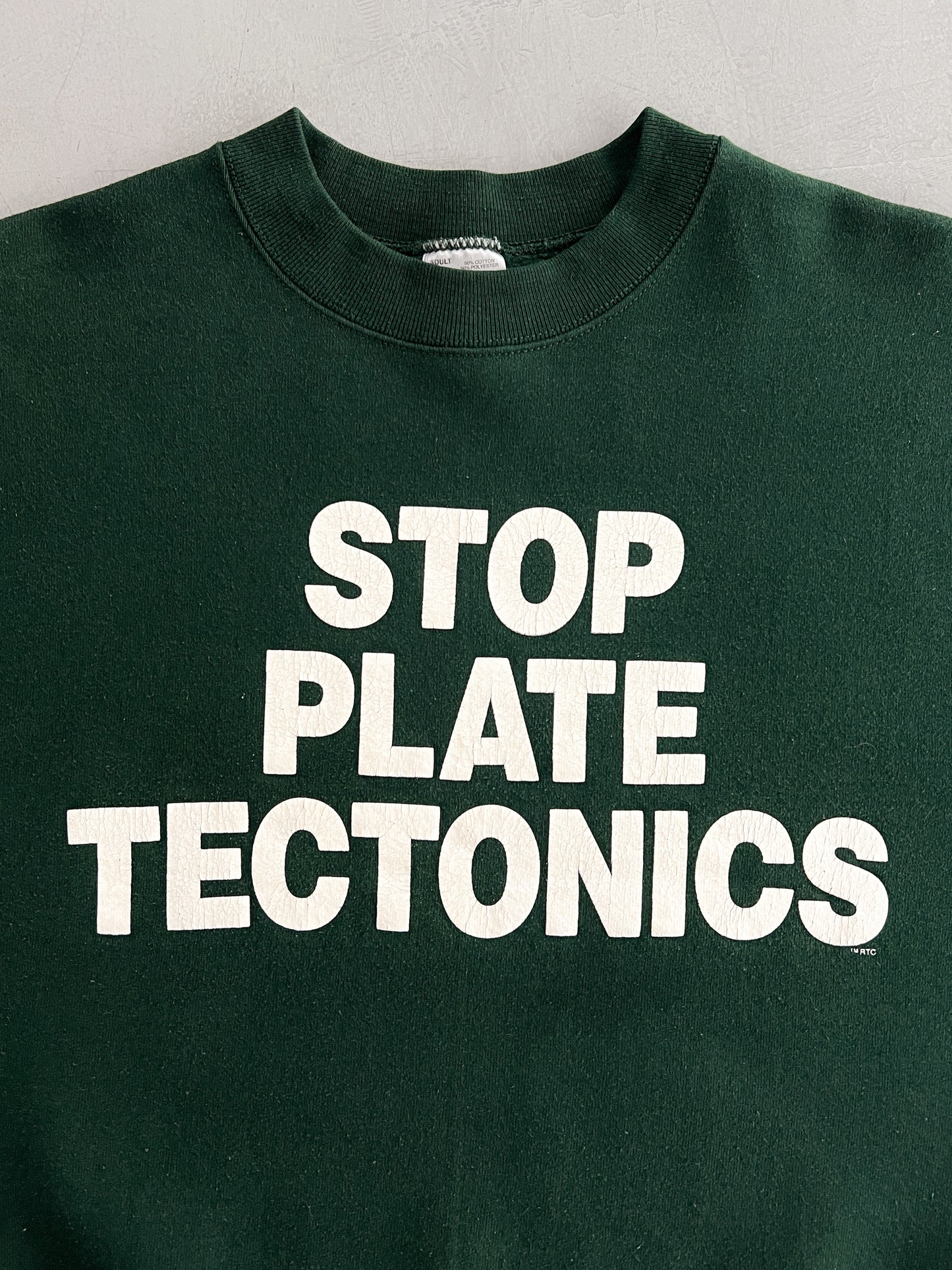 1990's Stop Plate Tectonics Sweatshirt [L]