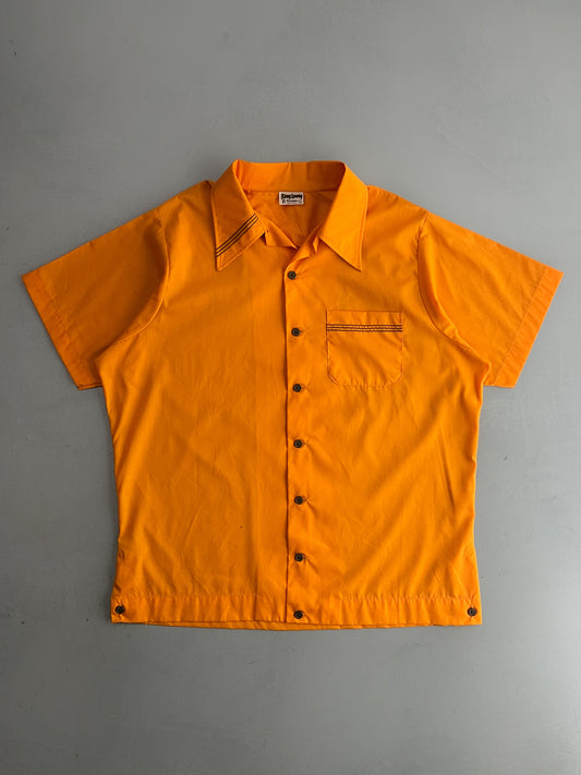 1970's King Louie 'Central Masonry' Bowling Shirt [L/XL]