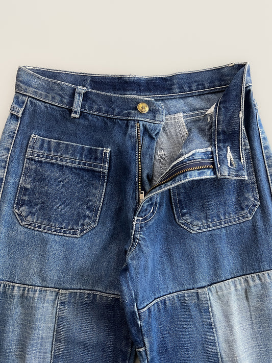1970's Patchwork Denim Flares [26"]
