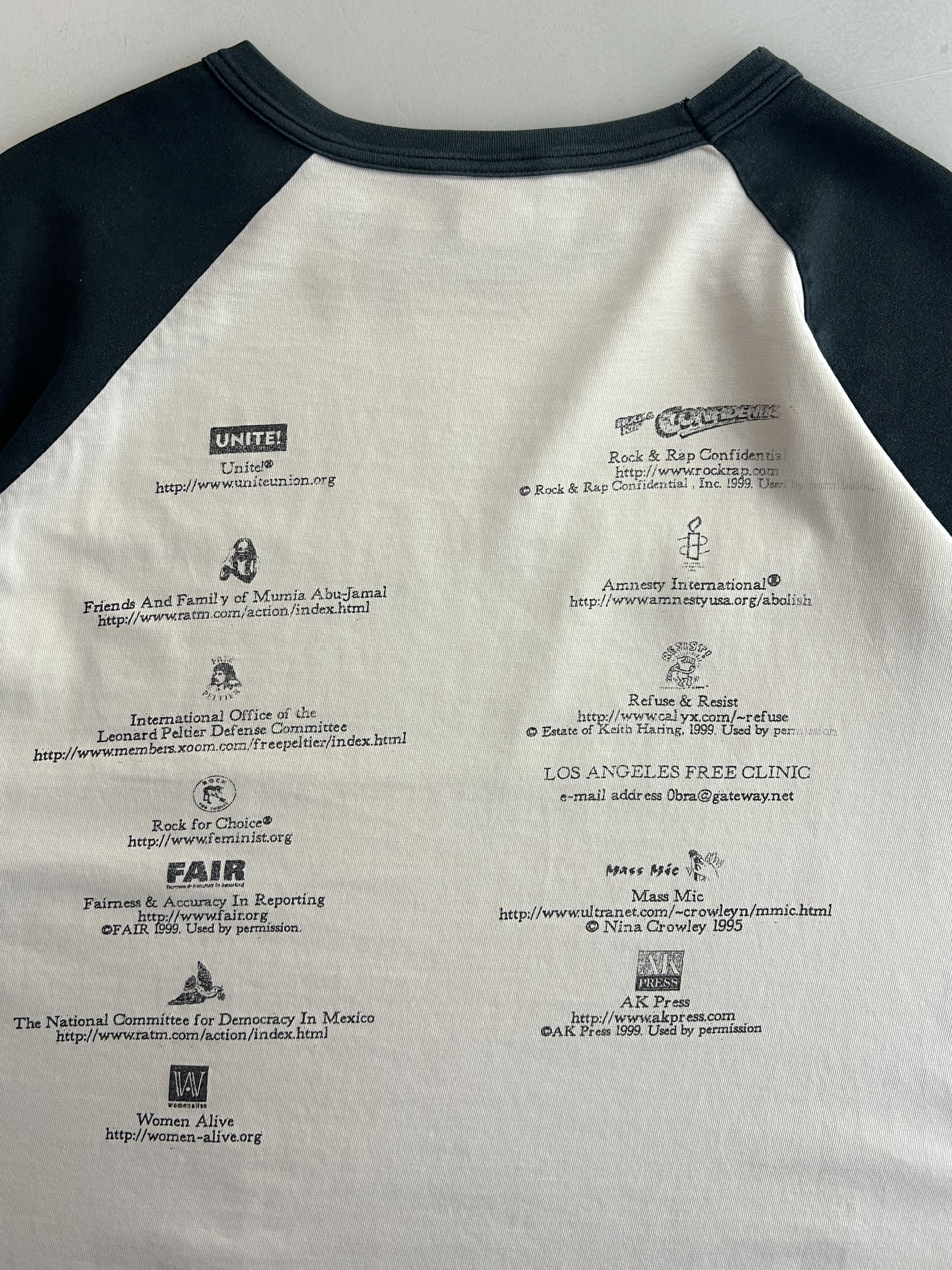 '00 Rage Against the Machine Raglan Tee [L]