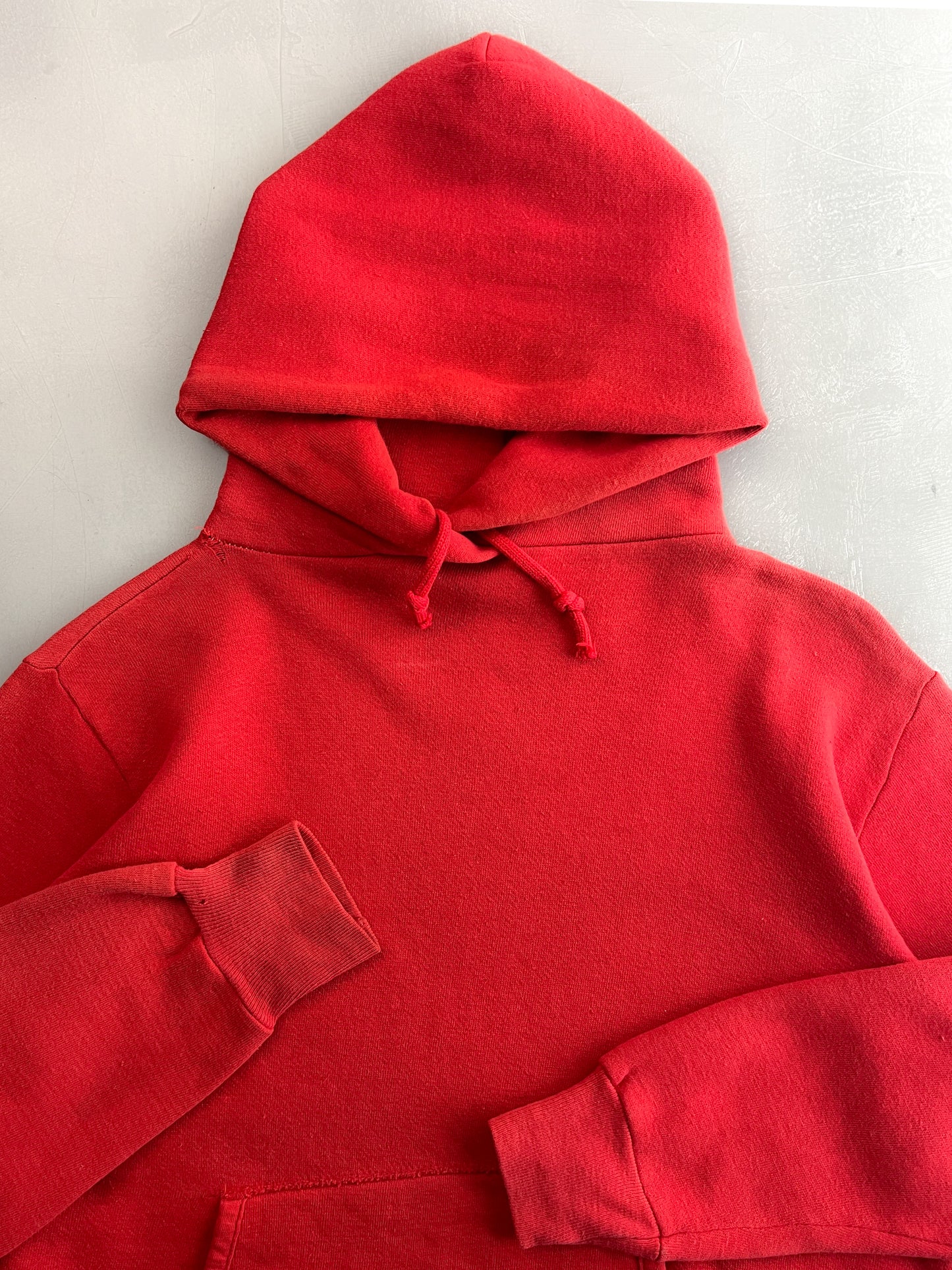 60's/70's Faded Grants Red Hooded Sweatshirt [M]